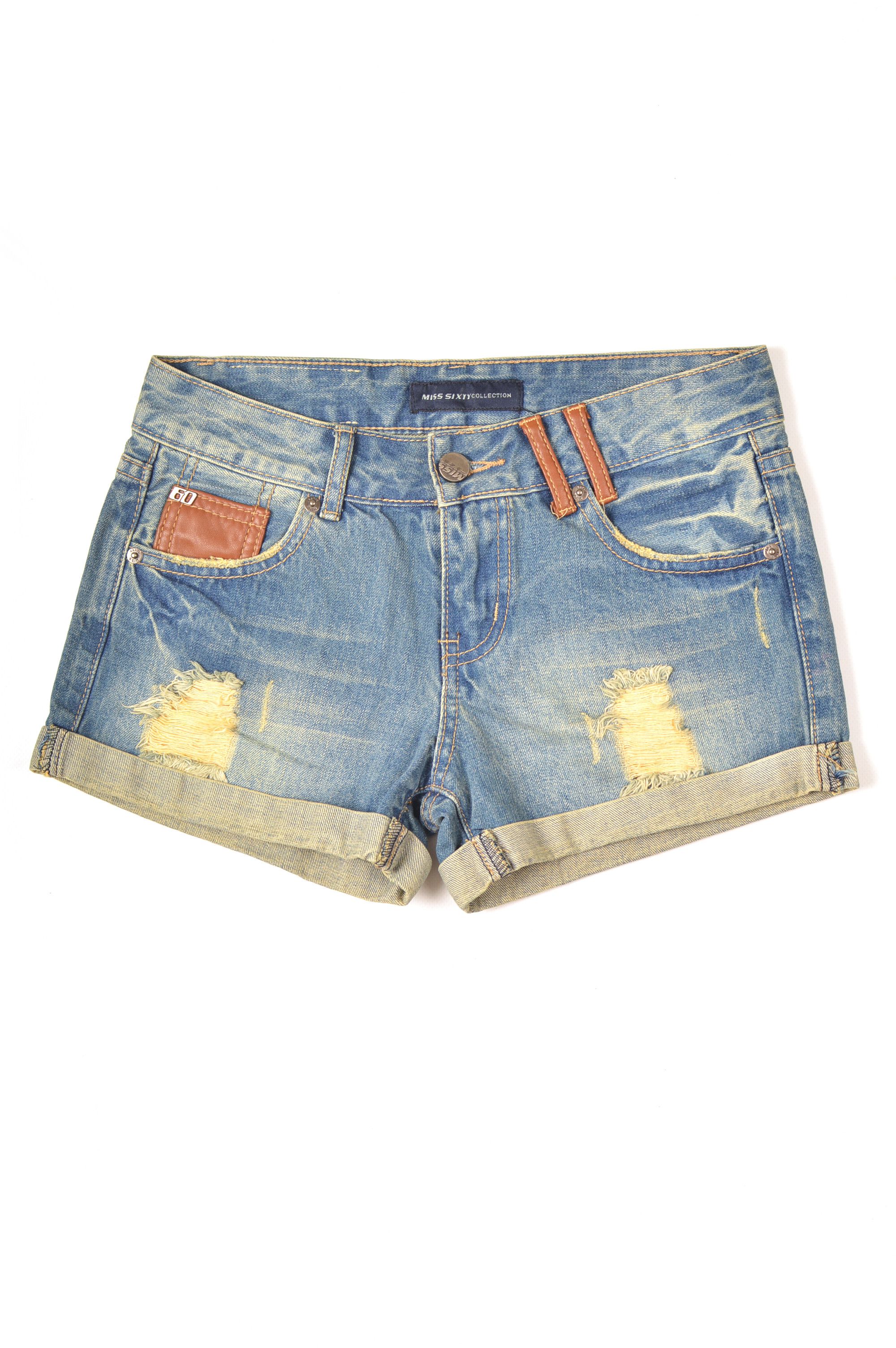 Miss Sixty × Vintage Miss Sixty Collection Vintage Distressed Denim Shorts Size 26" / US 2 / IT 38 - 1 Thumbnail