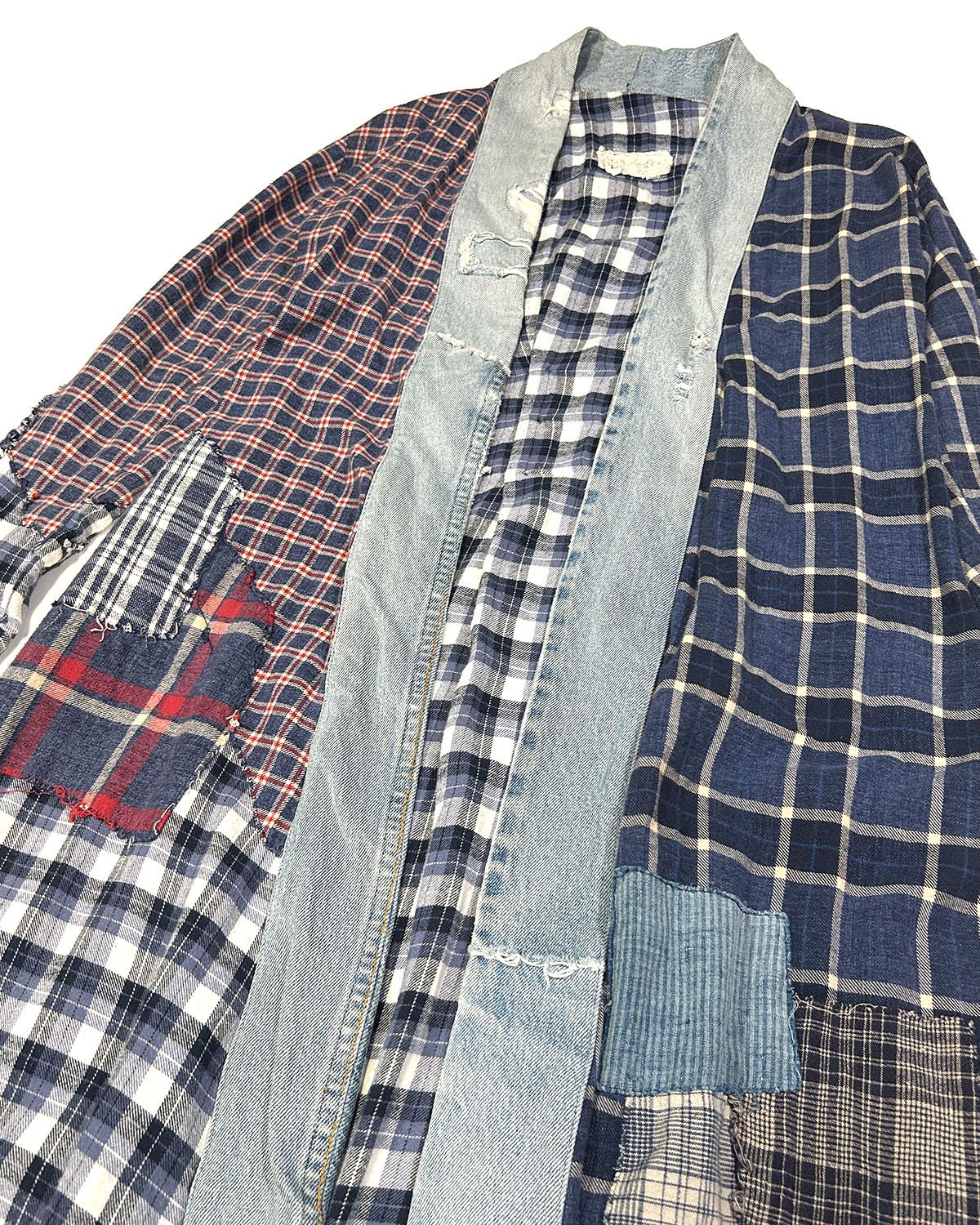 Greg Lauren GREG LAUREN WOMEN'S MIXED PLAID KIMONO Size M / US 6-8 / IT 42-44 - 3 Thumbnail