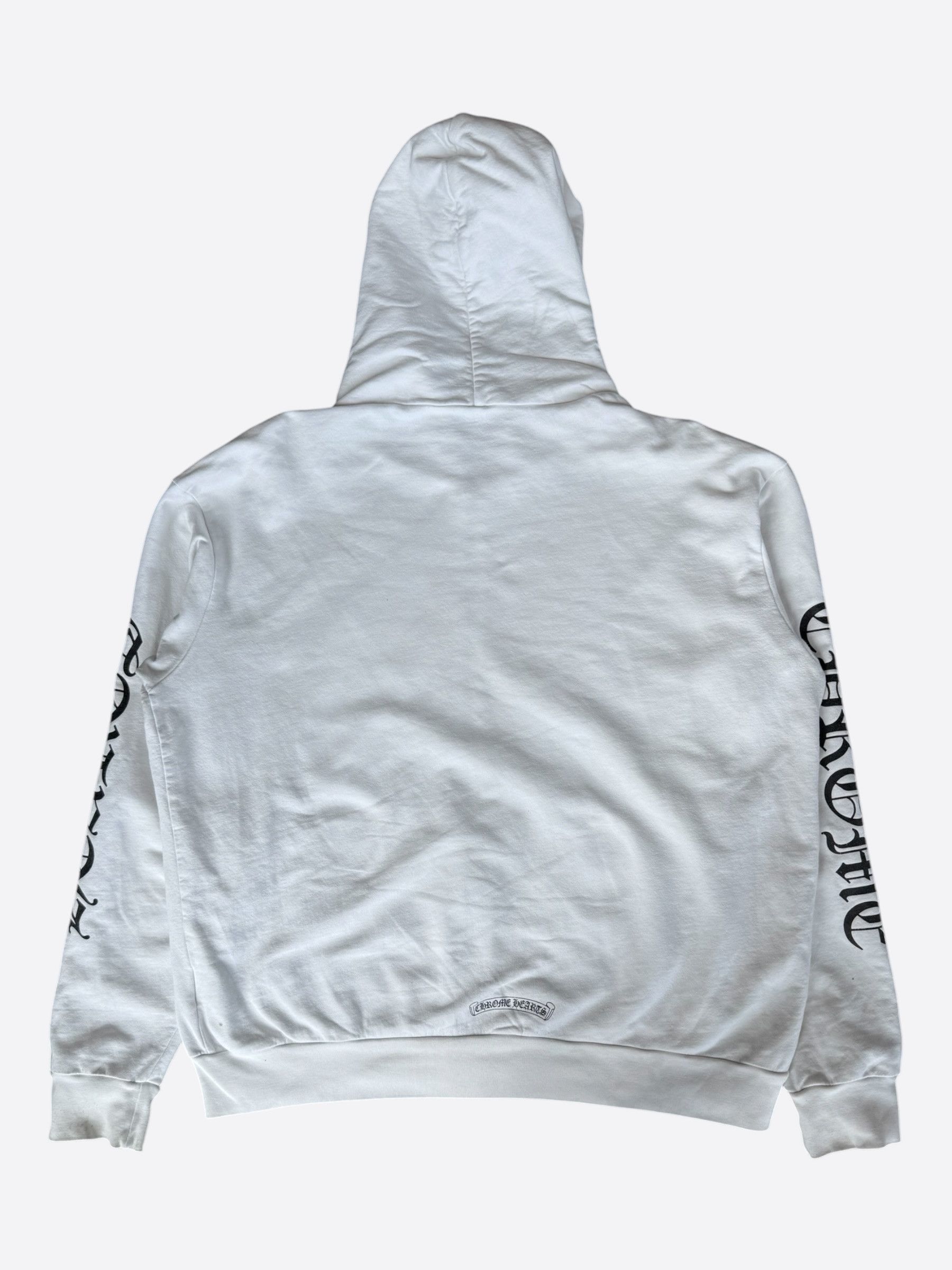 Chrome Hearts Chrome Hearts White & Black Script Logo Zip Up Hoodie Size US M / EU 48-50 / 2 - 2 Thumbnail