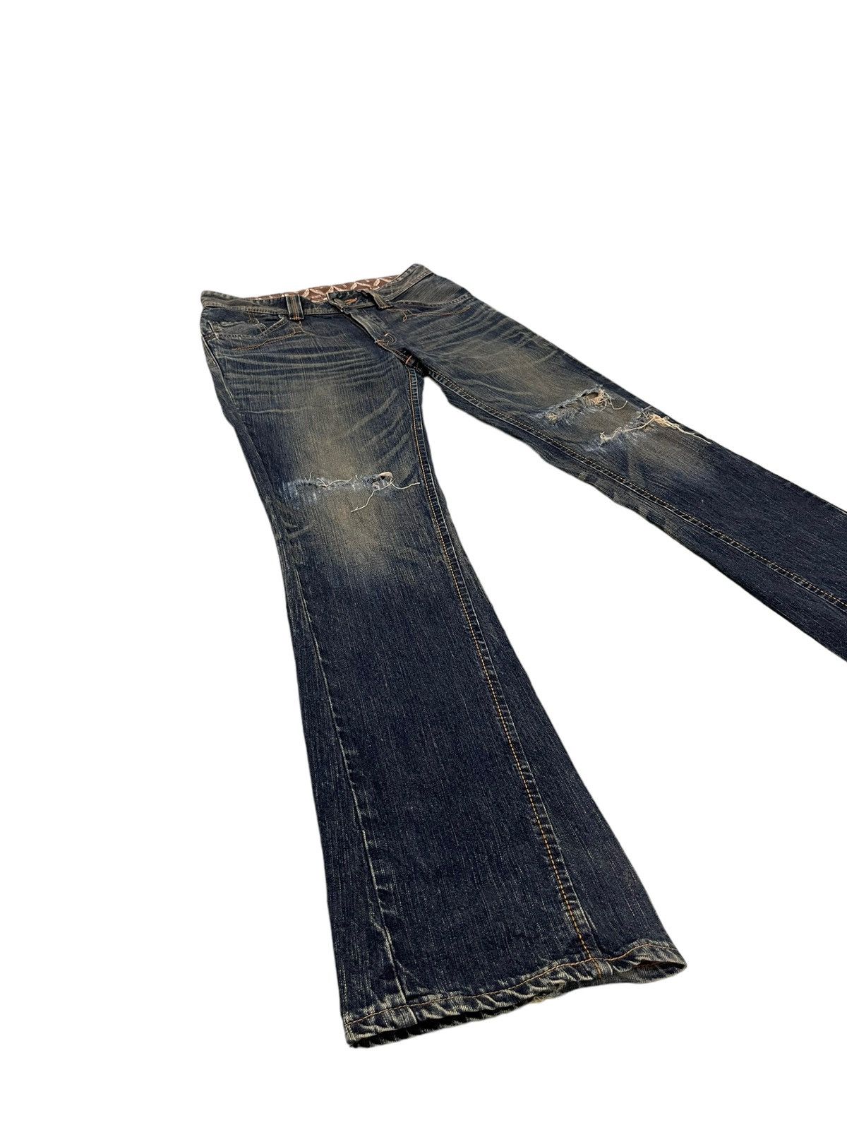 Edwin Flare Jeans Edwin Native Japan Distress Boot Cut 7🟦2 Size US 30 / EU 46 - 1 Thumbnail