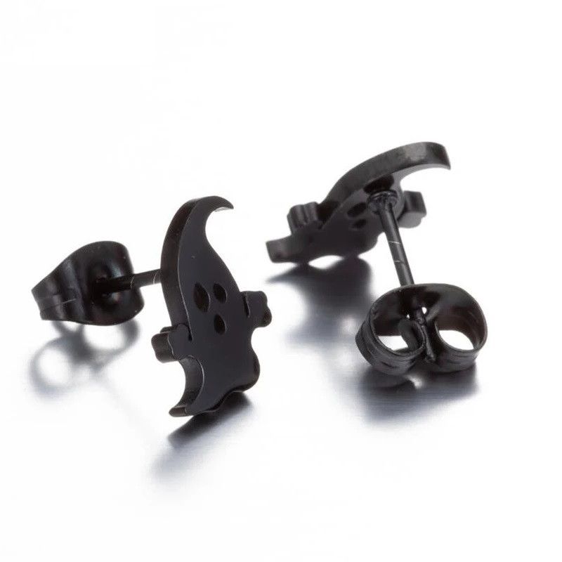Jewelry Ghost Mini Stud Earrings Charm Earring Gift Size ONE SIZE - 1 Preview