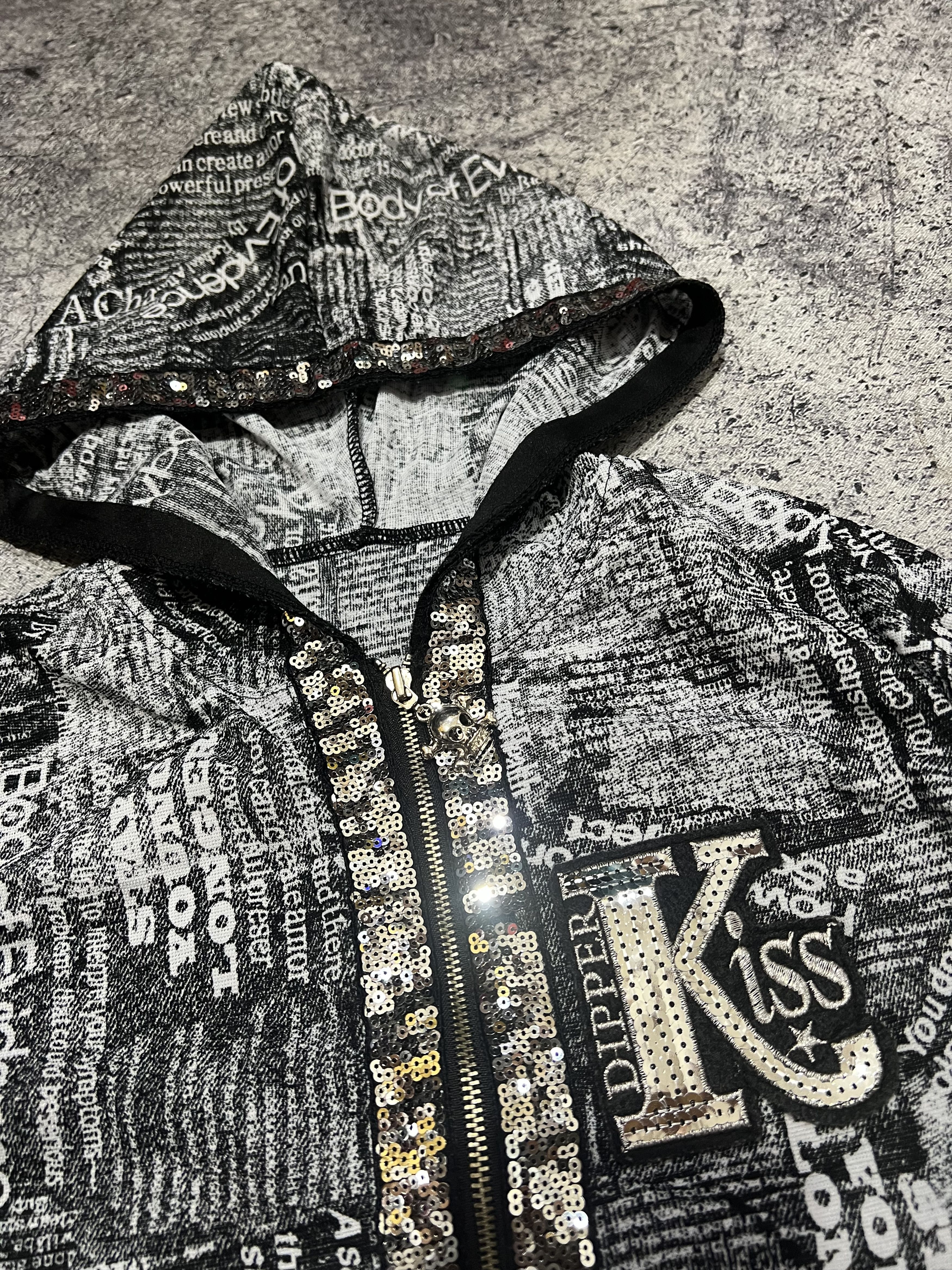Japanese Brand 2000s Japan Ifsixwasnine Punk Poem Studded Mesh Hodded y2k Size US L / EU 52-54 / 3 - 2 Thumbnail