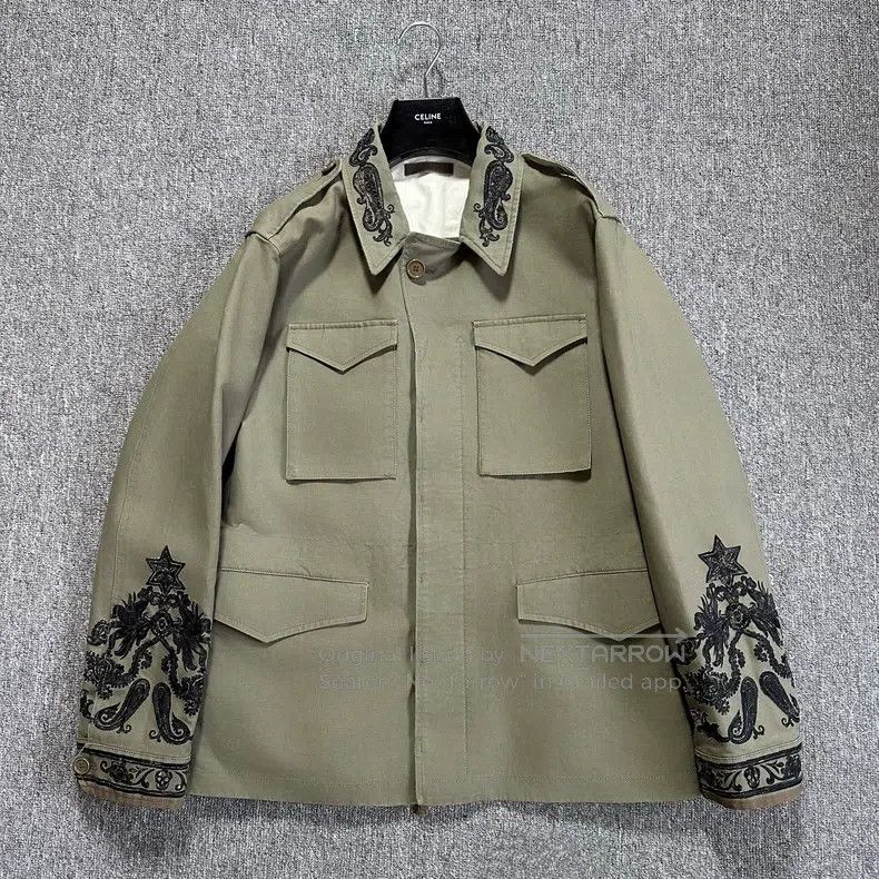 Alexander McQueen ALEXANDER MCQUEEN Military Green Embroidered Logo Workwear Size US M / EU 48-50 / 2 - 1 Thumbnail
