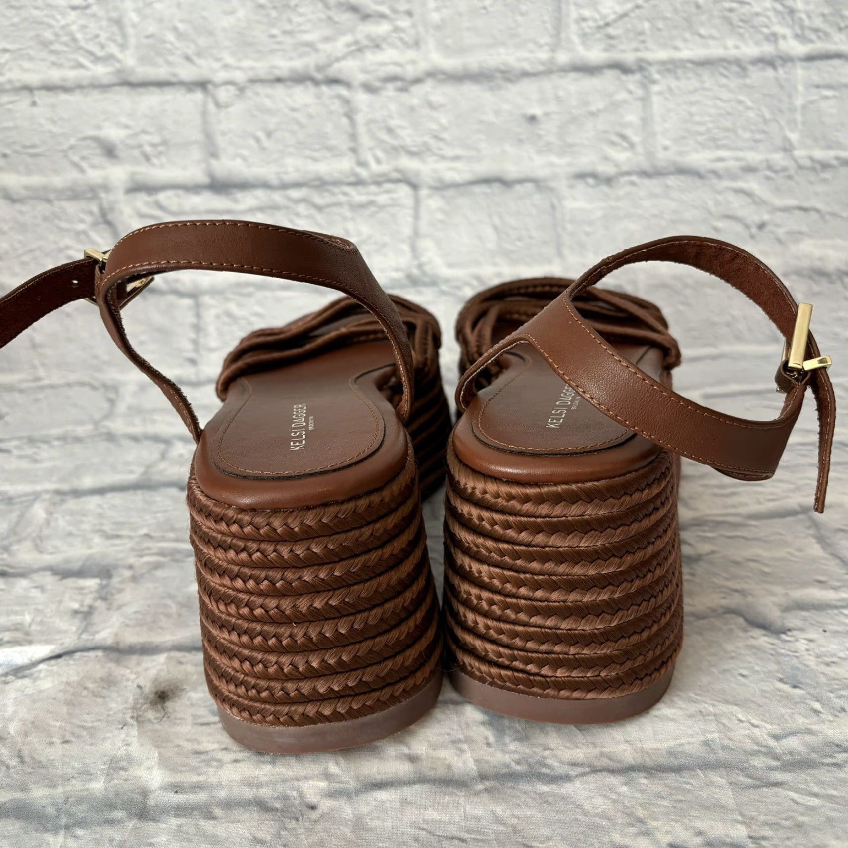 Vintage Kelsi Dagger Brooklyn Mend Platform Wedge Sandal/Heels Women’s Size 11 Brown Leather Buckle Platform & Wedge Sandal Womens Size 11 Size US 9 / IT 39 - 3 Thumbnail