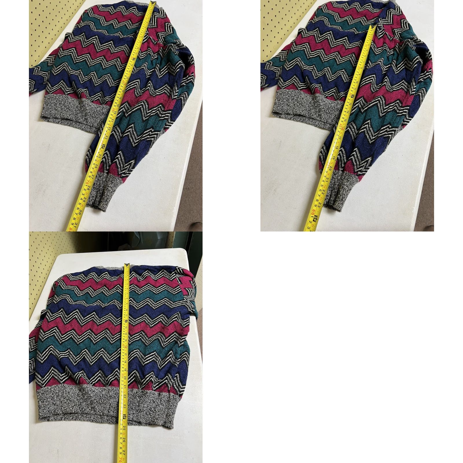 Missoni Vtg MISSONI ITALY Men's CREW NECK SWEATER Sz L Eclectic 90s Multi-Color Zigzag Size US L / EU 52-54 / 3 - 8 Thumbnail