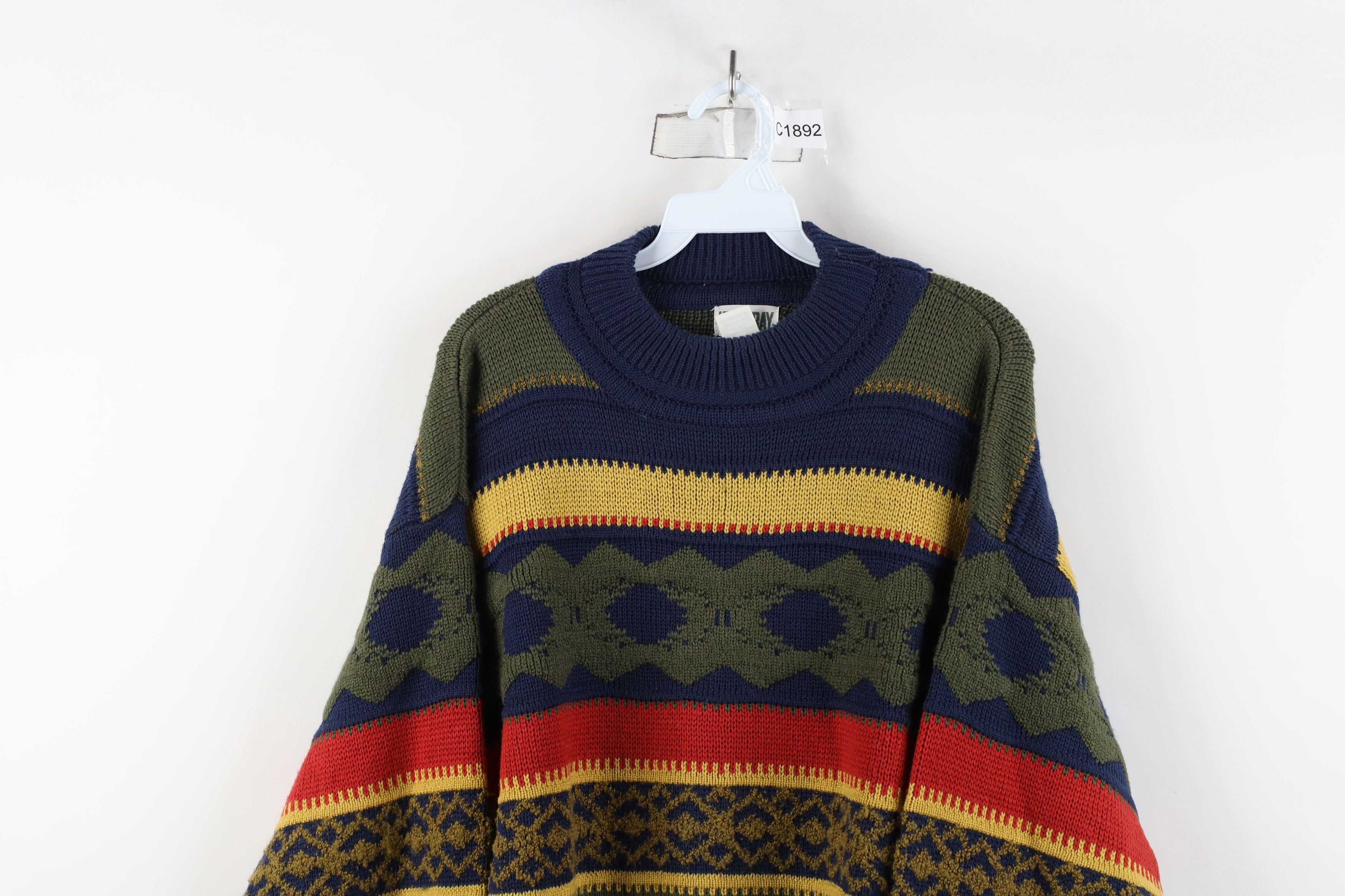 Vintage Vintage 90s Streetwear Fair Isle Wool Blend Knit Sweater Size US S / EU 44-46 / 1 - 2 Thumbnail