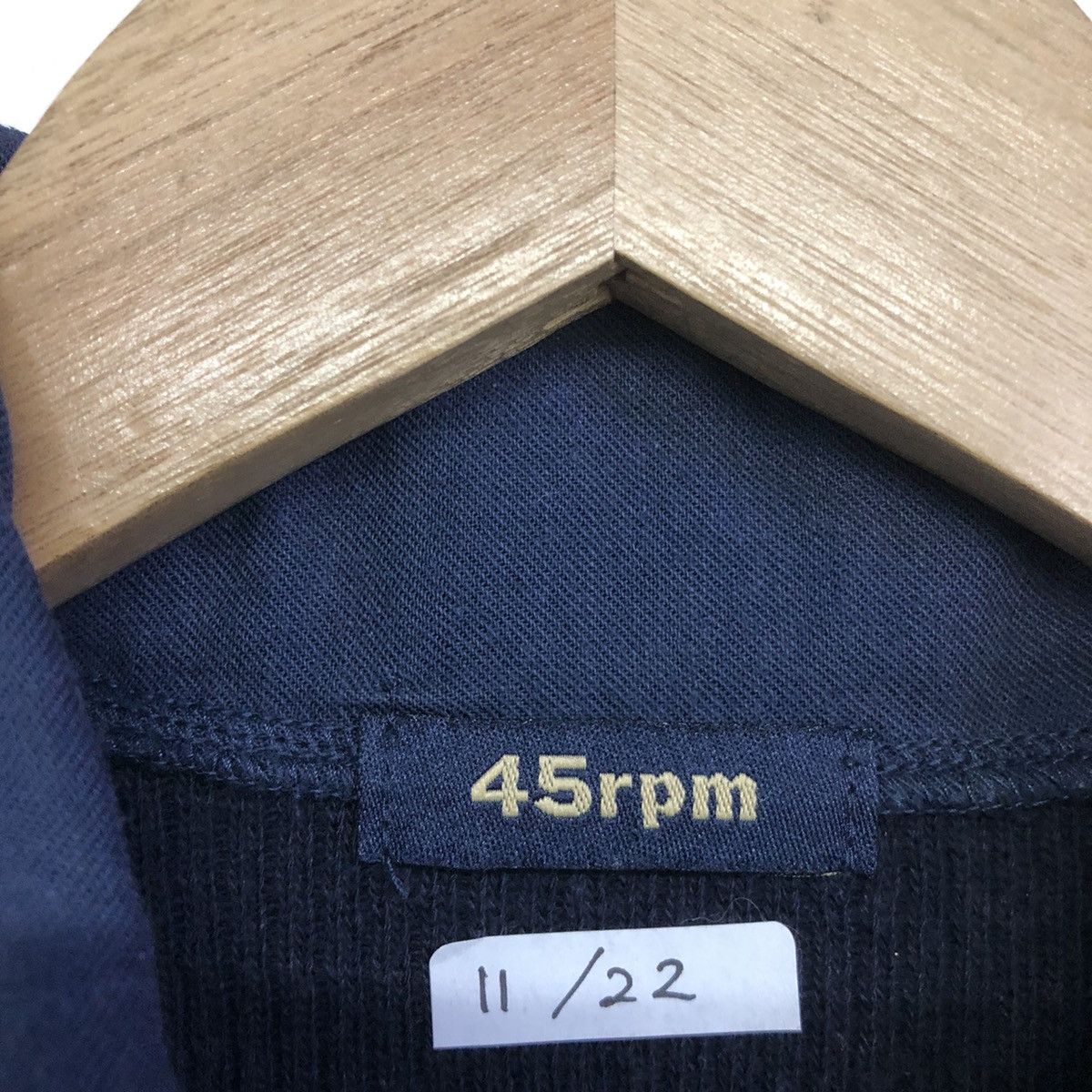 45rpm × Japanese Brand 45 RPM Dark Indigo Waffle Polo Shirt Size XS / US 0-2 / IT 36-38 - 12 Thumbnail