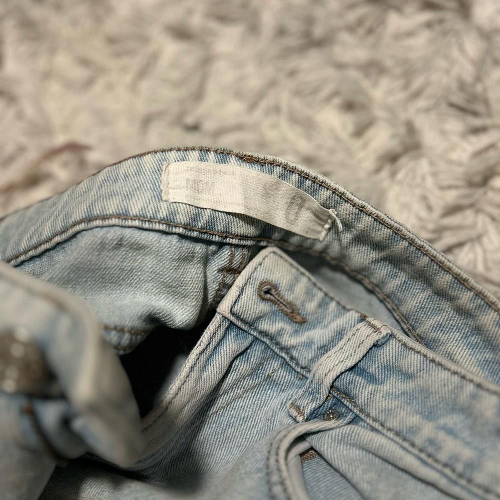 Designer High rise MOM jeans light washed straight cut denim Size 25" / US 0 / IT 36 - 5 Thumbnail