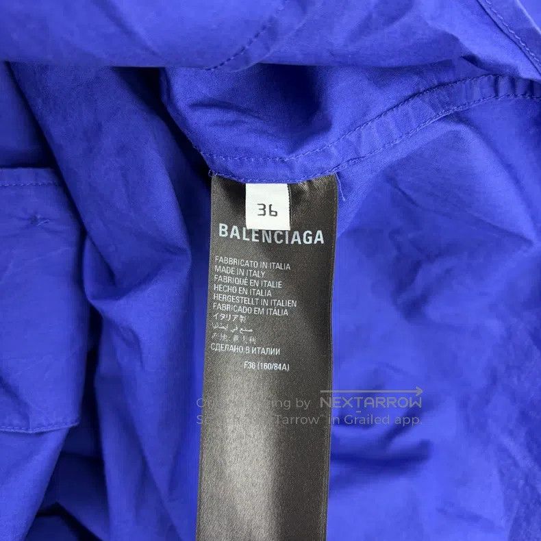 Balenciaga Balenciaga Letter Embroidered Pure Cotton Long Sleeve Shir Size XS / US 0-2 / IT 36-38 - 5 Thumbnail