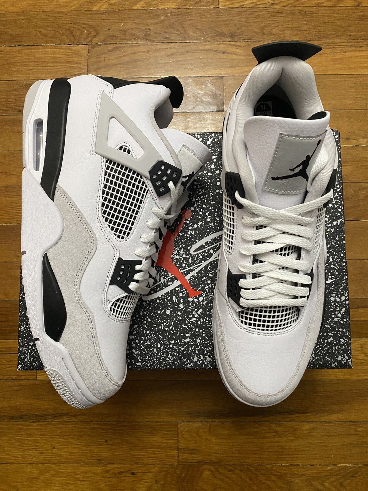 Jordan Brand Nike Size 14 Jordan 4 Retro Military Black Grey Men s Grailed