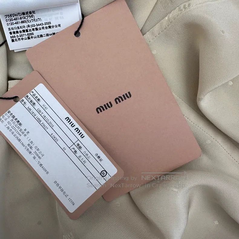 Miu Miu Miu Miu 38 Crepe long sleeve shirt Size M / US 6-8 / IT 42-44 - 8 Thumbnail