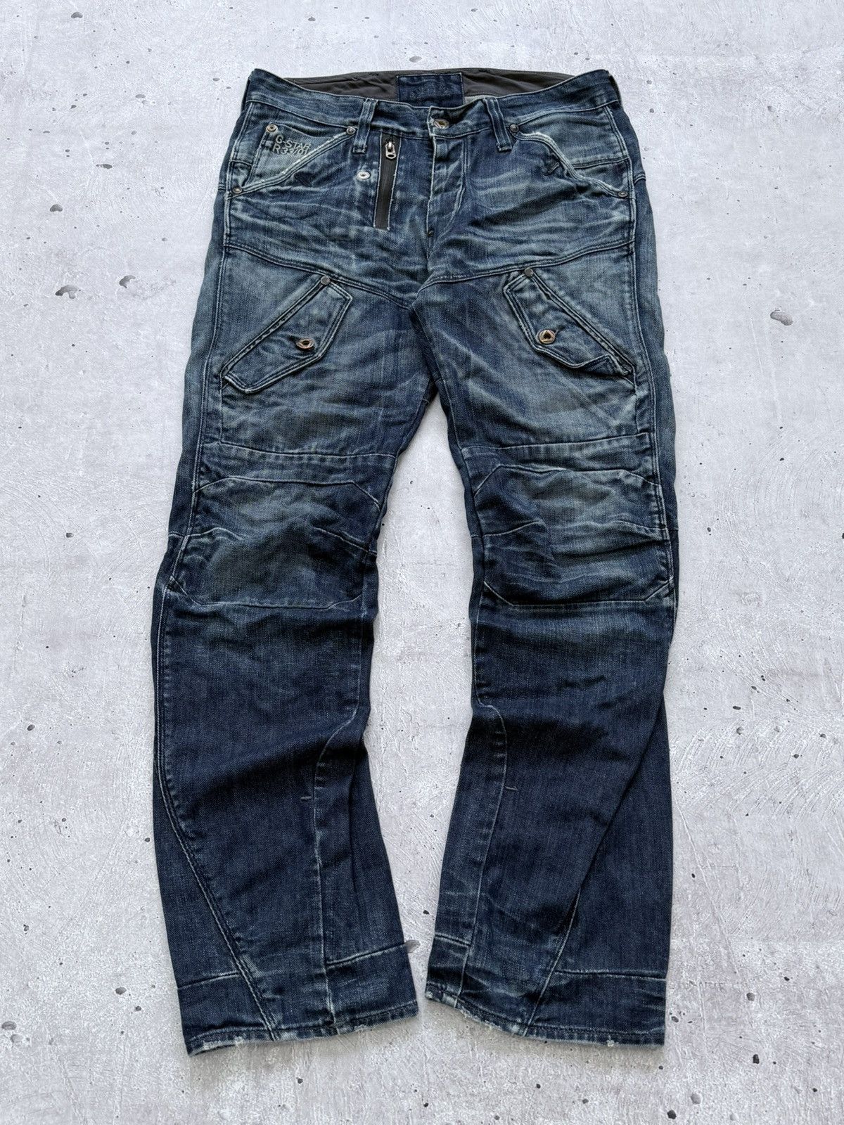 Avant Garde Tornado Mart Balmain Style Biker Jeans Pants