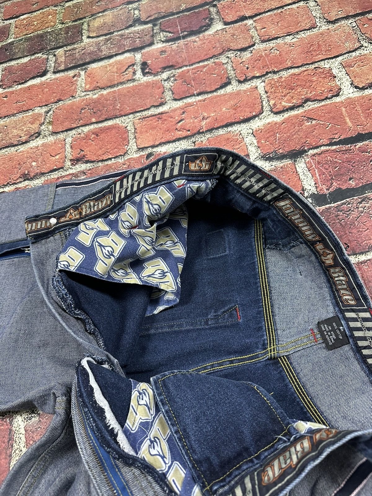 Vintage Vintage Johnny Blaze Denim Shorts Jorts Baggy Y2K Method Man Size US 38 / EU 54 - 13 Thumbnail