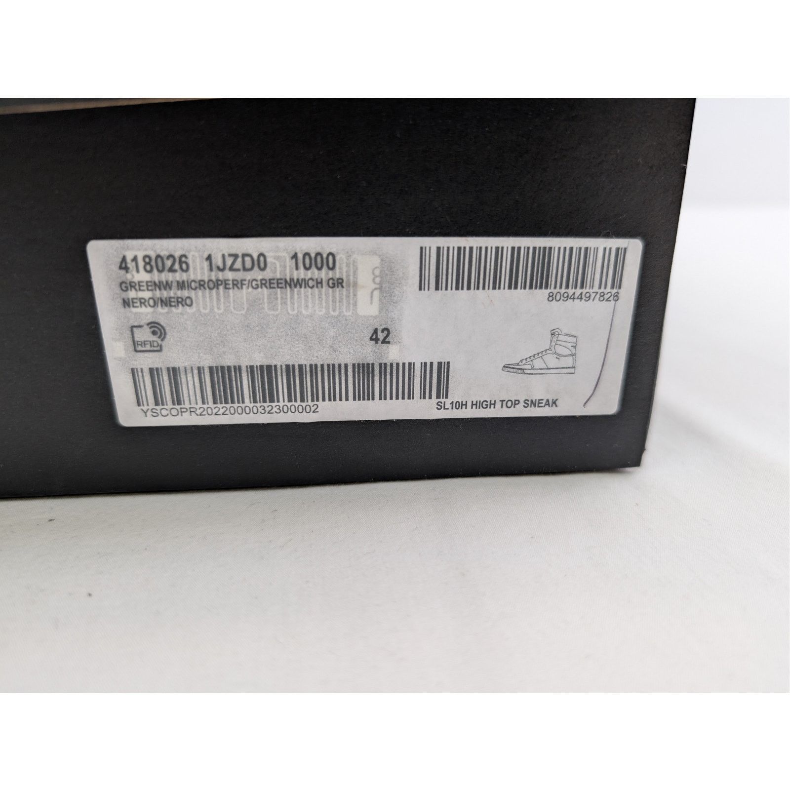 Saint Laurent Paris o1rshd1 SL10H High Top Sneakers in Black Size US 9 / EU 42 - 17 Thumbnail