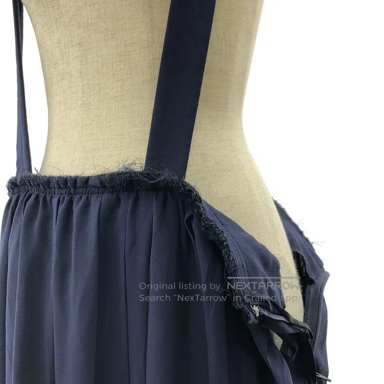 Comme des Garcons Comme Des Garcons Navy blue pleated chiffon halter long sk Size S / US 4 / IT 40 - 5 Thumbnail
