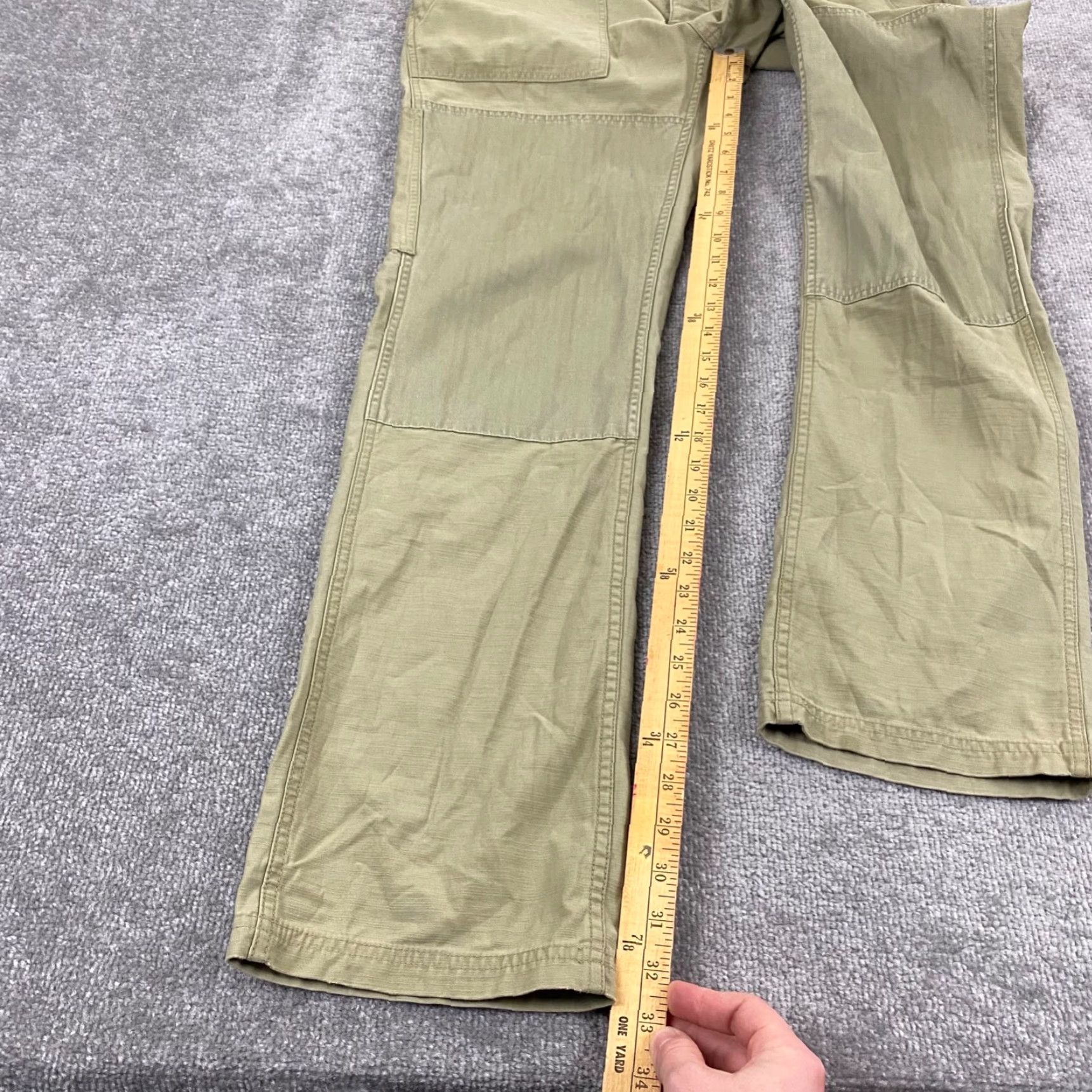 Frye FRYE Camber Pants Mens 34x32 Brown Straight Regular Five-Pocket Design Double Knee Button Fly Pants Size US 34 / EU 50 - 4 Thumbnail