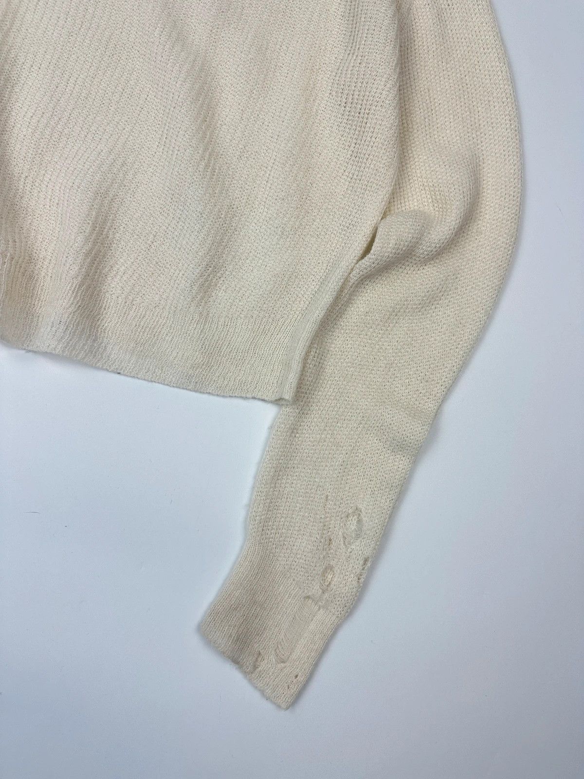 Acne Studios Acne Studio SS2017 Destroy Holes Knit Beige & White Sweater Size US S / EU 44-46 / 1 - 11 Thumbnail