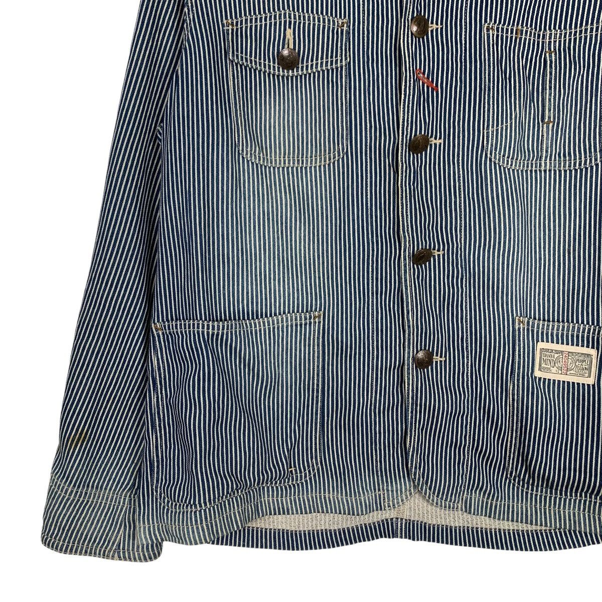 Japanese Brand PURPLE & YELLOW Hickory Striped Jacket #0224-C10 Size US M / EU 48-50 / 2 - 4 Thumbnail