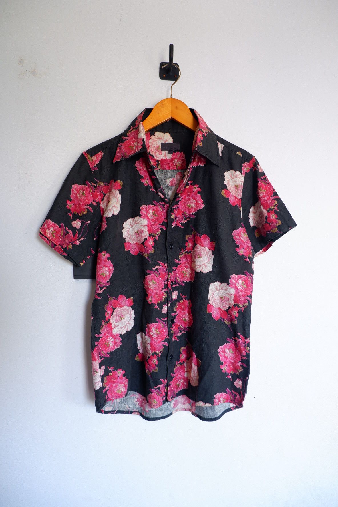 Japanese Brand Vintage Evolution Japan Jacquard Flower Open Colar Shirts Size US L / EU 52-54 / 3 - 1 Thumbnail