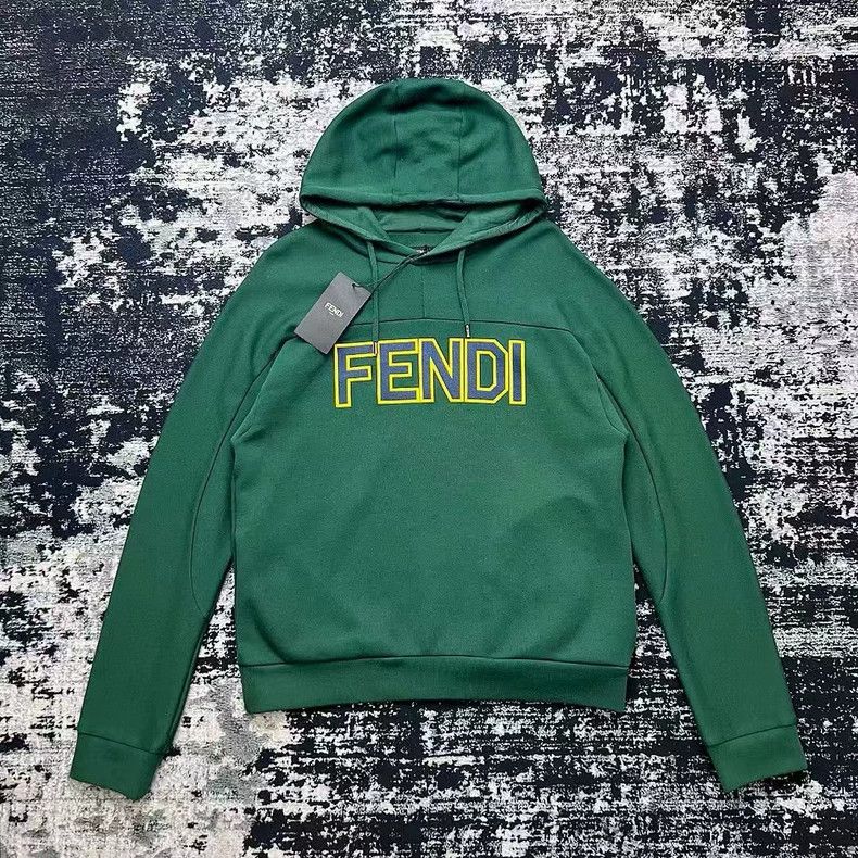Fendi Fendi Letter logo printed long-sleeved drawstring hooded s Size US S / EU 44-46 / 1 - 1 Thumbnail