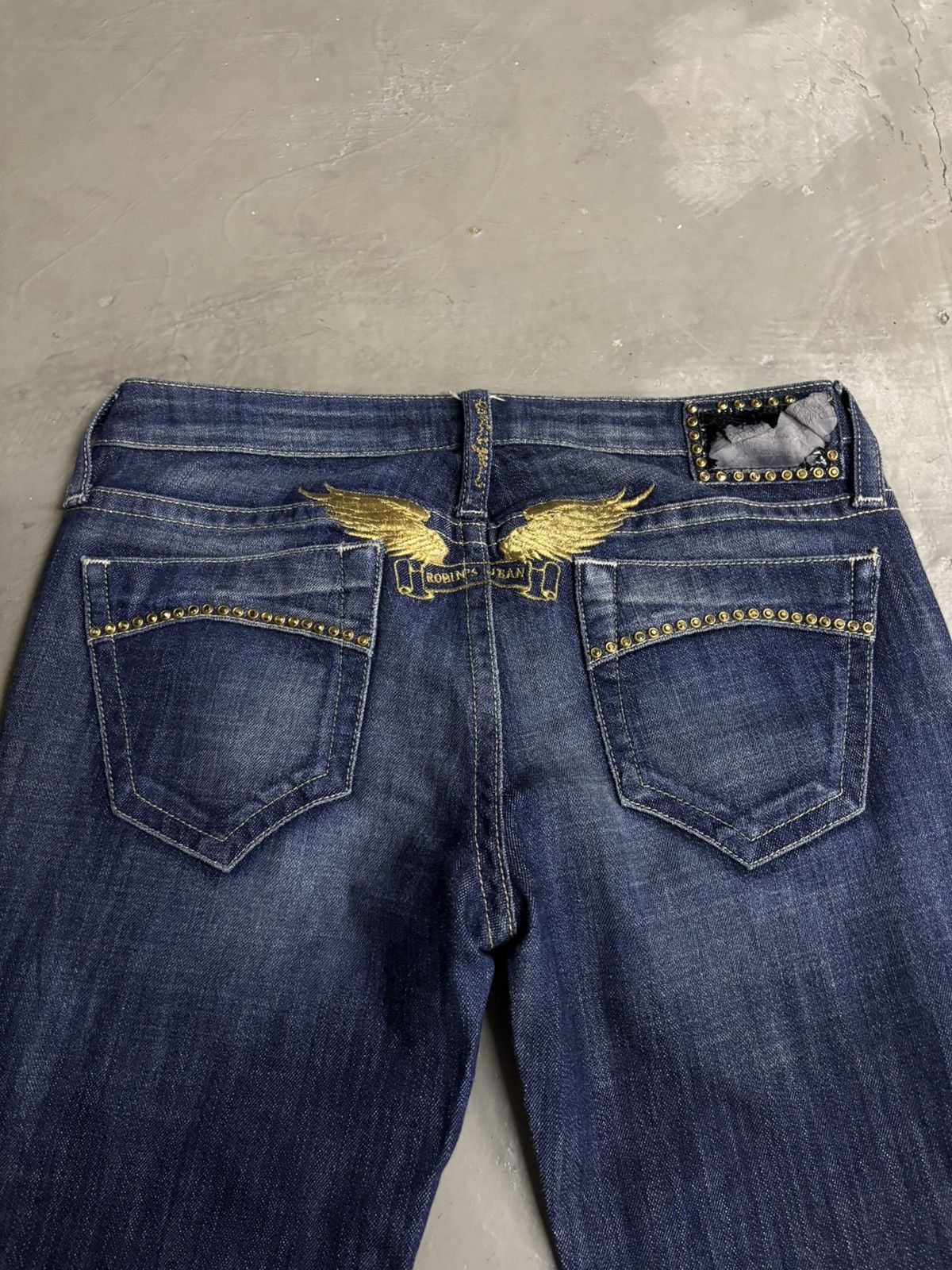 Robins Jeans 🔥Vtg ROBIN’S JEANS Gemstone Studded Flare Jeans Made In USA Size US 34 / EU 50 - 2 Thumbnail