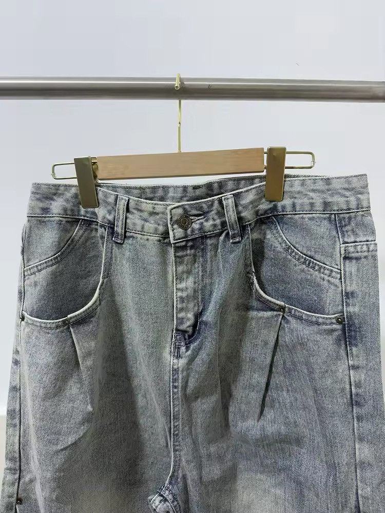 Japanese Brand × Jean Straight Wide Leg Washed Blue Jean Size US 28 / EU 44 - 5 Thumbnail