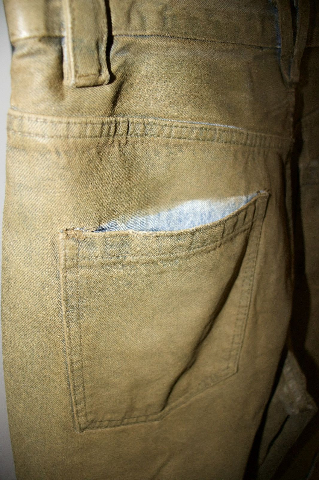 Japanese Brand KRIPT WAXED BAGGY JEANS Size US 30 / EU 46 - 8 Thumbnail