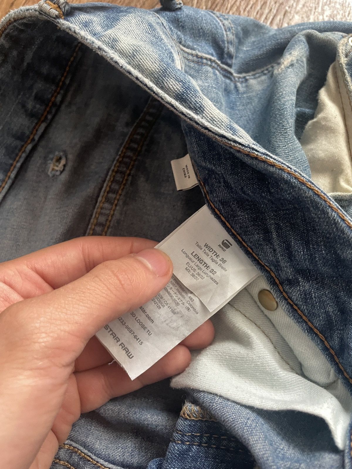 G-Star × Japanese Brand × Vintage Vintage G Star raw jeans double knee rare ultra baggy jeans Size US 36 / EU 52 - 7 Thumbnail