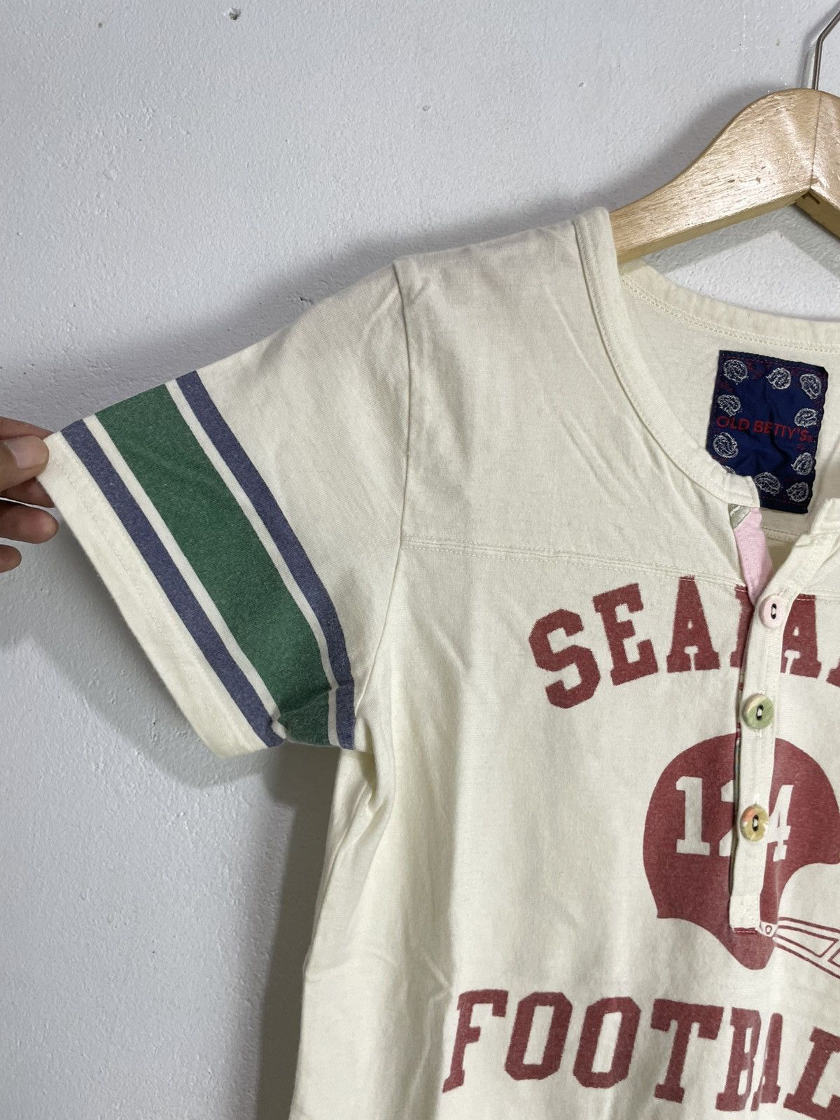 Japanese Brand Old bettys football College Tee Kapital style Size S / US 4 / IT 40 - 3 Thumbnail