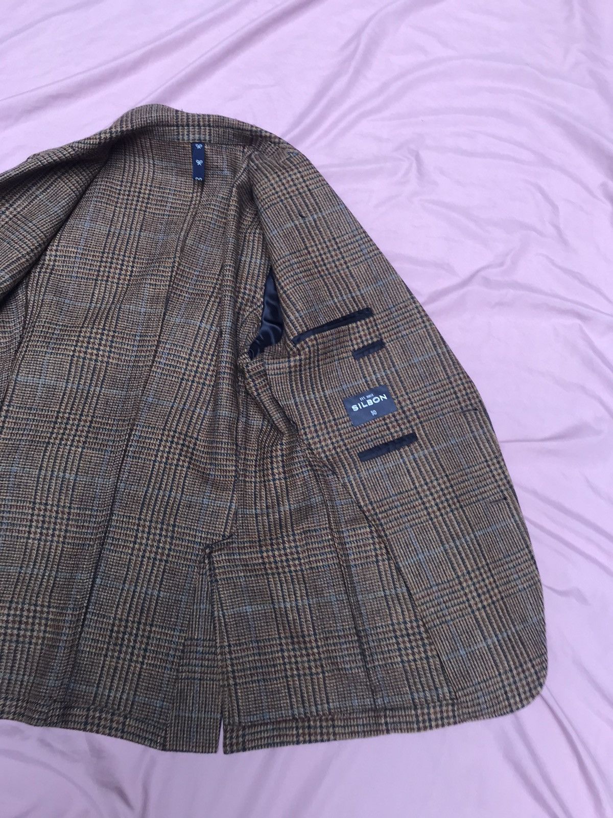 Other SILBON LAMBSWOOL TWEED UNLINED UNCANVASSED UNPADDED SHOULDER Size 40R - 10 Thumbnail