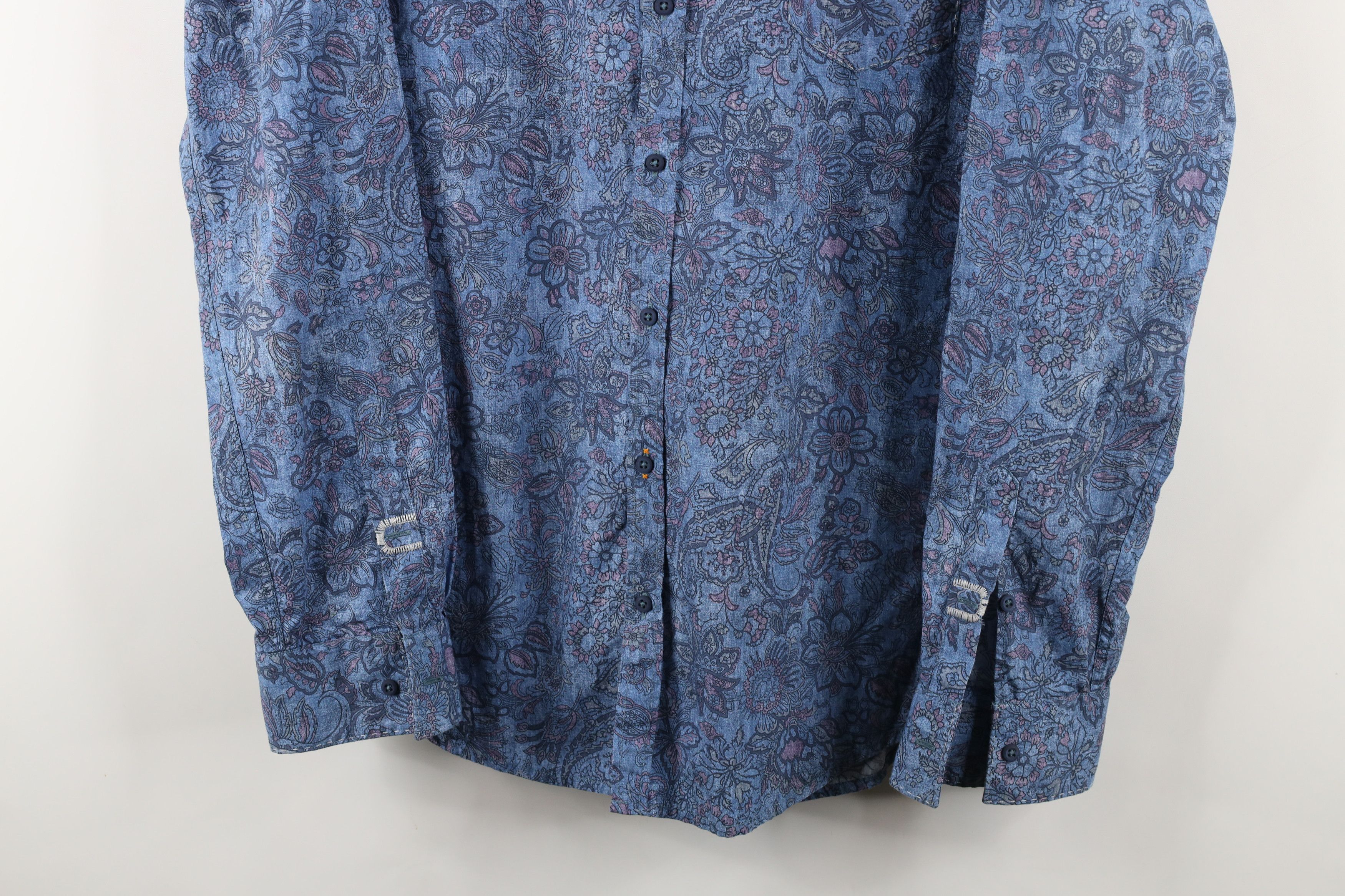 Hugo Boss × Vintage Hugo Boss Fit Rainbow Paisley Flower Collared Button Shirt Size US XL / EU 56 / 4 - 3 Thumbnail