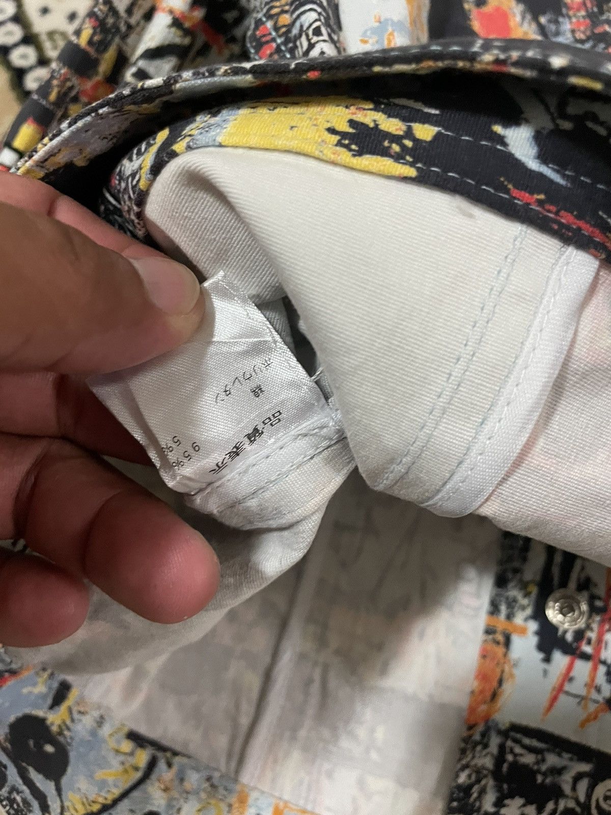 Designer × Jean-Michel Basquiat × Vintage Vtg Designer by Jean Micheal Bisquat Crooped Denim Jacket Size S / US 4 / IT 40 - 5 Thumbnail