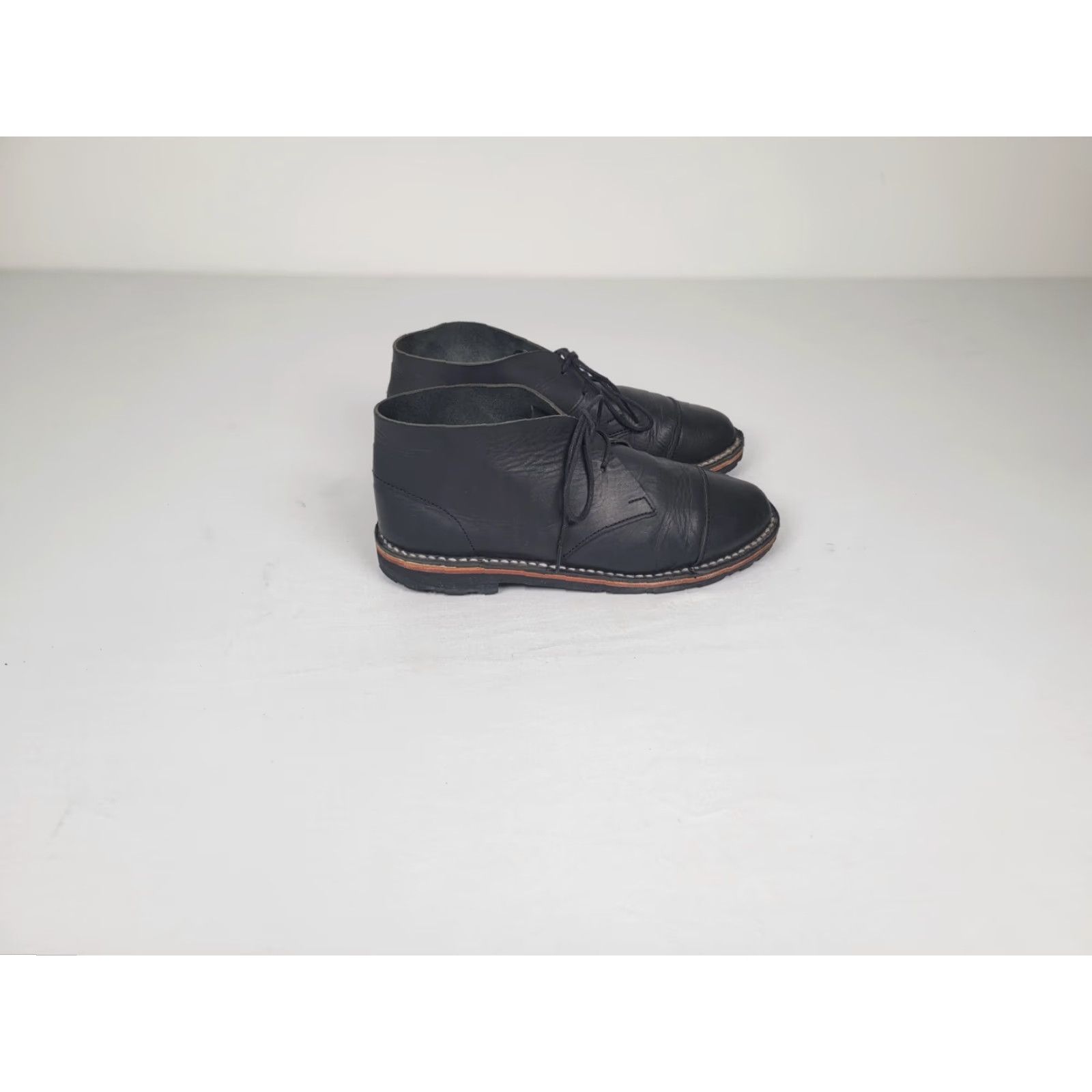 Vintage Steve Mono Boot Men 7.5 M Black Leather Hand Crafted Ankle Bootie Size US 8 / EU 41 - 4 Thumbnail