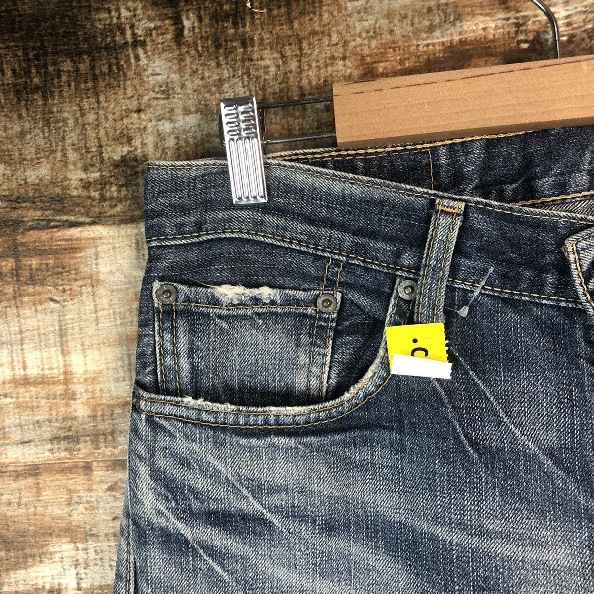 Levi's DL Levis 505 Blue Distressed Denim Pants #C299 Size US 32 / EU 48 - 7 Thumbnail