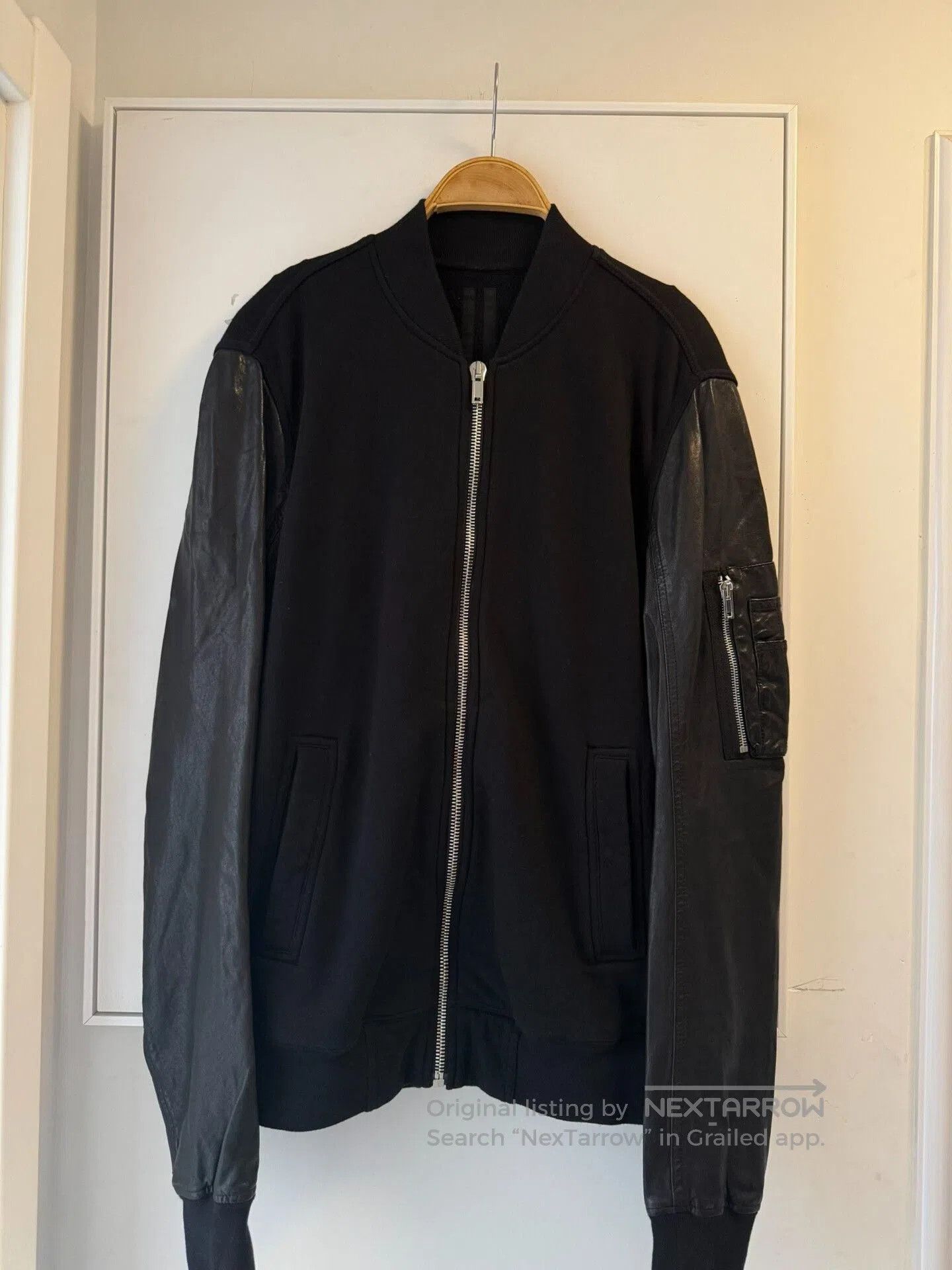 Rick Owens Rick Owens Men's Jacket with Leather Sleeves. Size US S / EU 44-46 / 1 - 4 Thumbnail