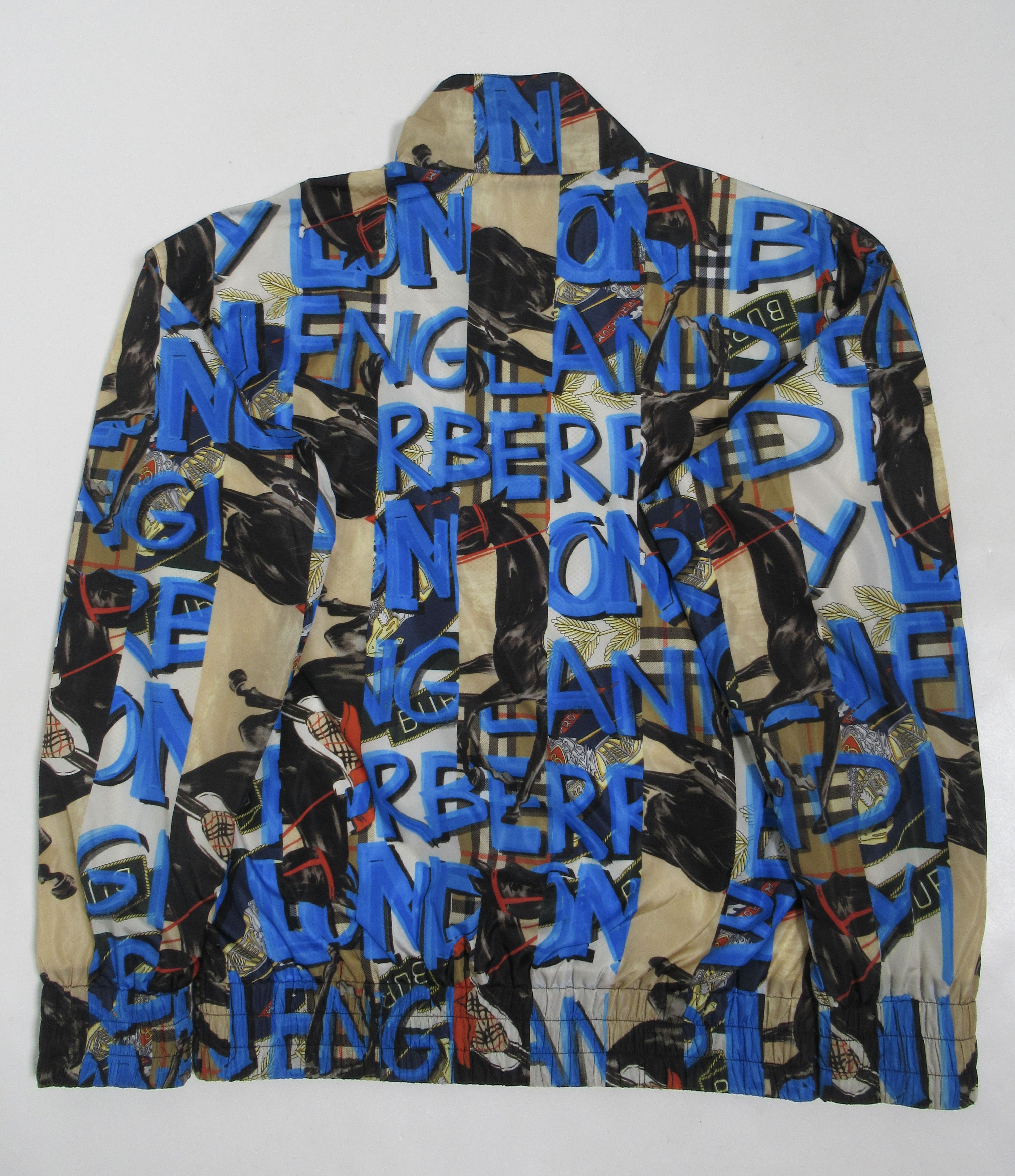 Burberry Burberry London England Graffiti Print Nylon Bomber Jacket Size US L / EU 52-54 / 3 - 7 Thumbnail