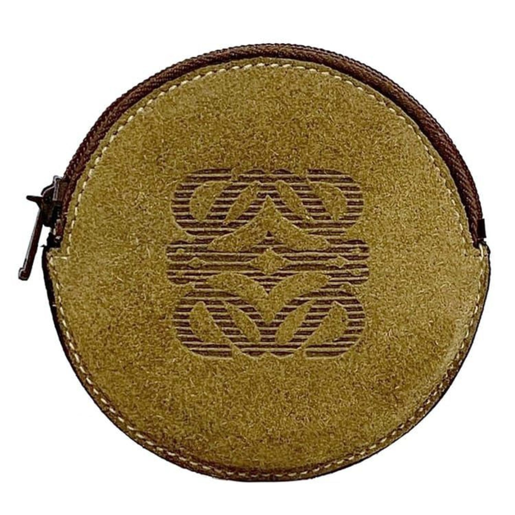 Enrique LoeWE Knappe Coin Case Leather BRW Men's