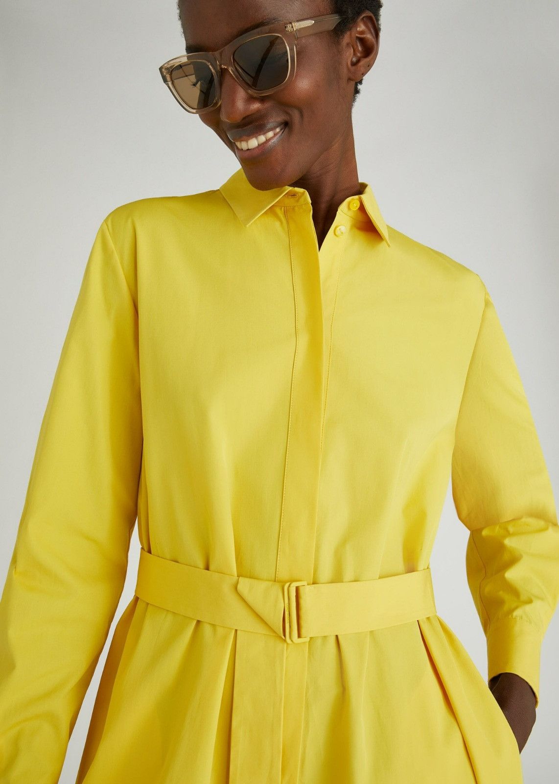 Loro Piana o1srvl11e0424 Dress in Yellow Size M / US 6-8 / IT 42-44 - 3 Thumbnail