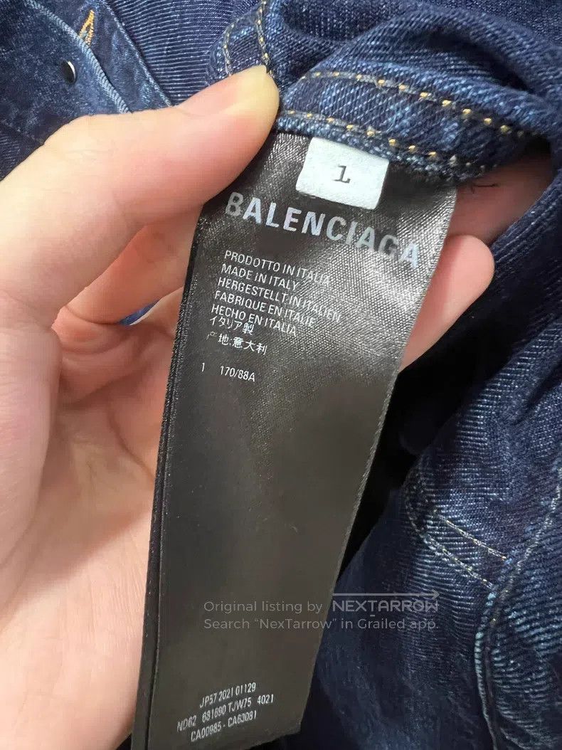 Balenciaga Balenciaga Denim Jacket Size US S / EU 44-46 / 1 - 4 Thumbnail