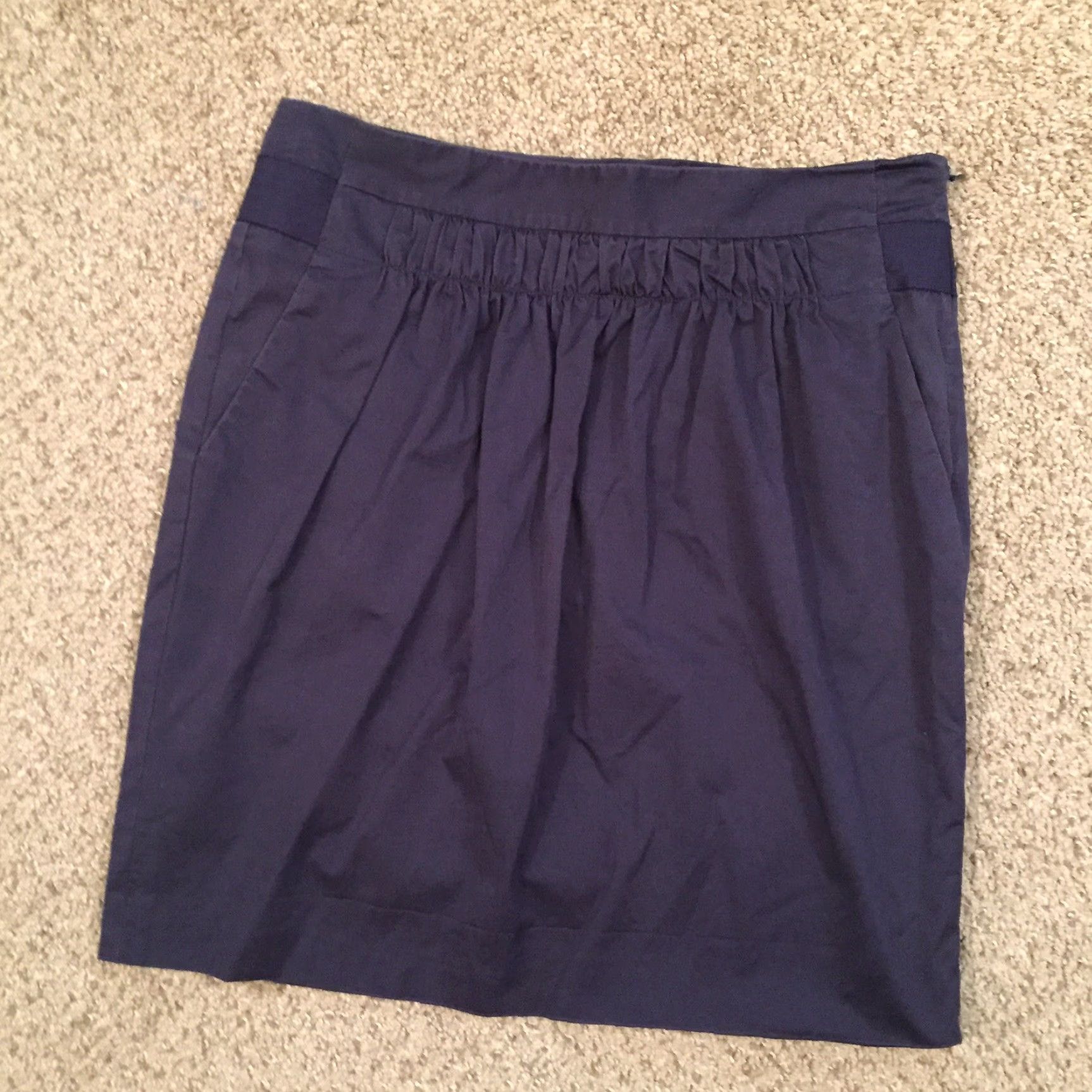 Banana Republic Banana Republic Skirt Knee Length Blue 4 Pockets Cotton Blend Regular Women's Everyday Casual Pencil Style- Straight Women's Size 4 Blue Vintage: No Size 27" / US 4 / IT 40 - 2 Thumbnail