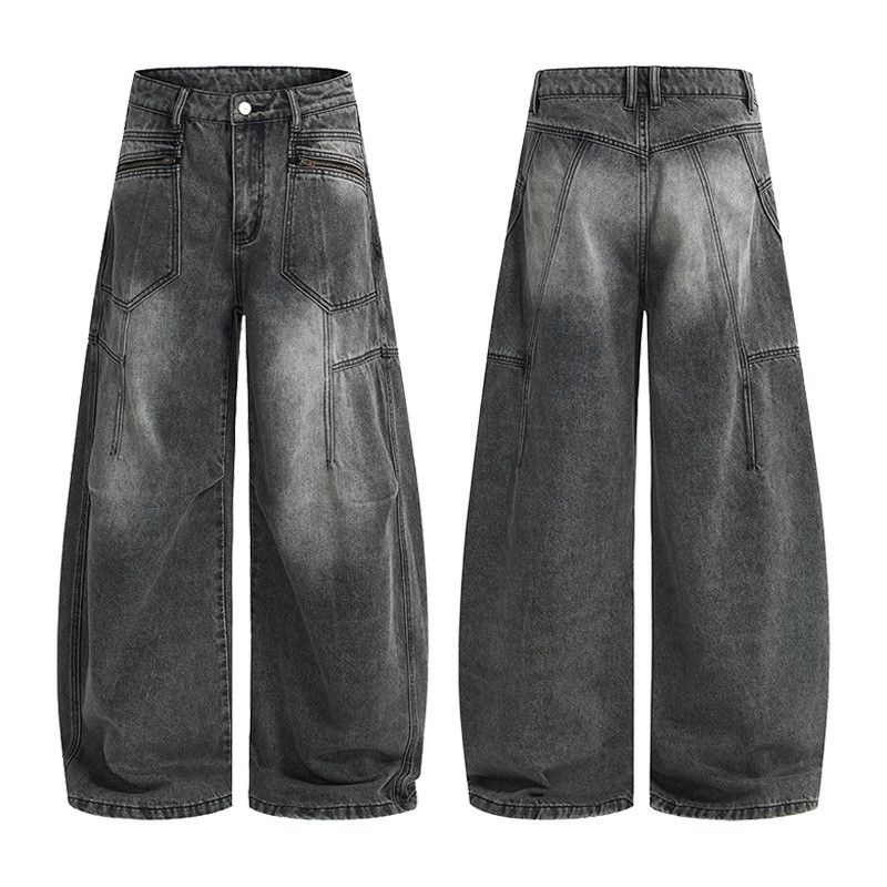 Japanese Brand American retro men's high street baggy washed jeans Size US 32 / EU 48 - 4 Thumbnail