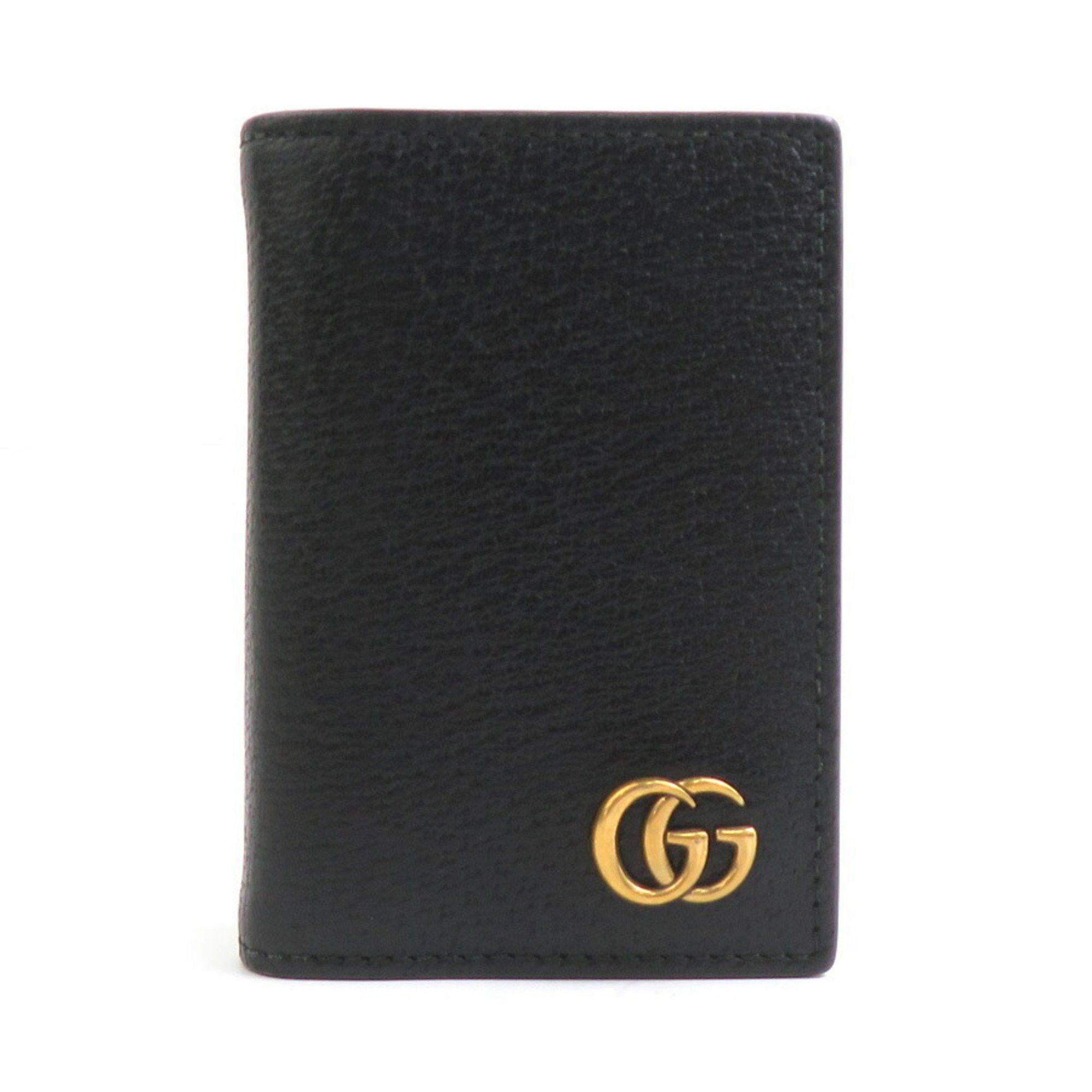 Gucci Gucci GG Marmont Leather Business Card Case in Black for Men and Women, 428737 r10811a Size ONE SIZE - 1 Thumbnail