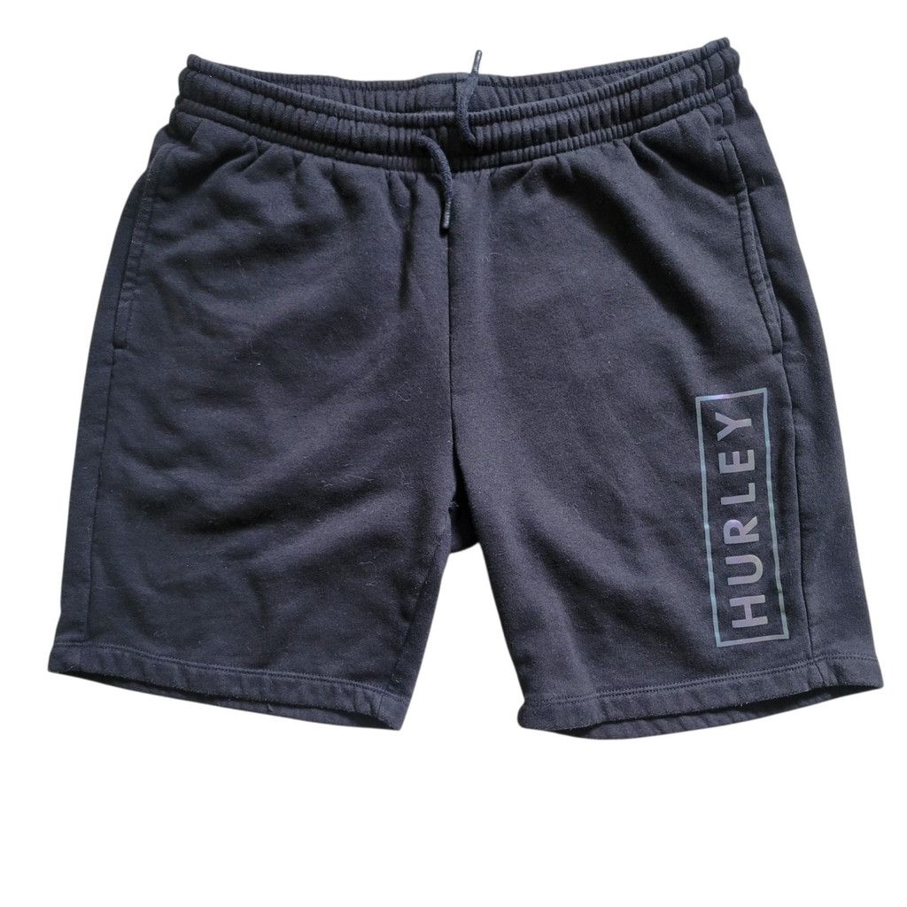 Hurley Hurley Men Black Logo Lounge Drawstring Fleece Shorts Medium Size US 32 / EU 48 - 6 Thumbnail