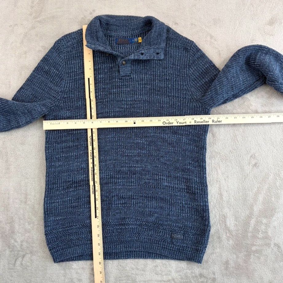 Polo Ralph Lauren Polo Ralph Lauren Sweater Crew Neck Fisherman Knit Marl Blue Men M Regular Size US M / EU 48-50 / 2 - 5 Thumbnail