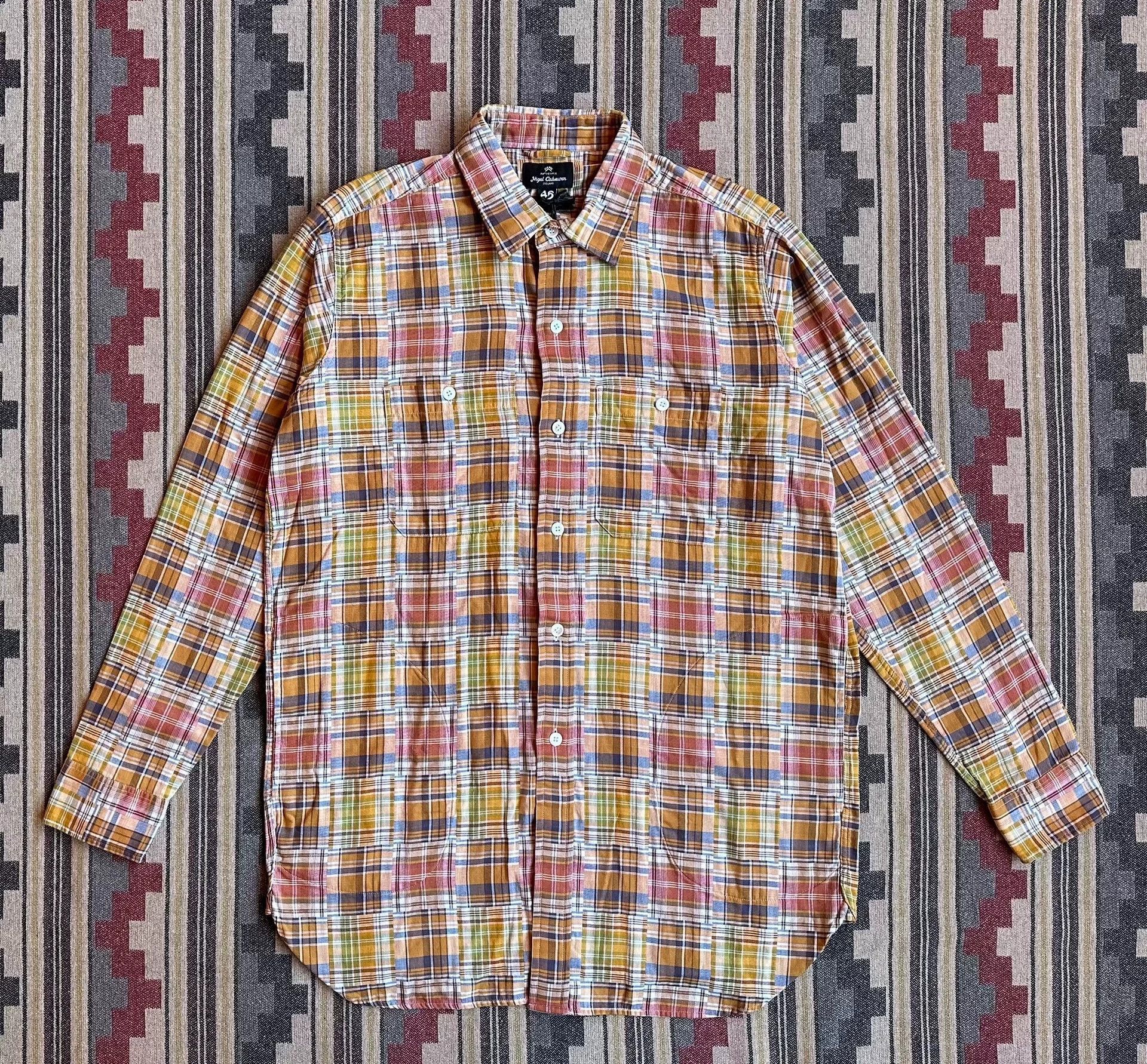 Nigel Cabourn Multi Plaid Long Sleeve Button-Up Shirt S Size US S / EU 44-46 / 1 - 1 Thumbnail