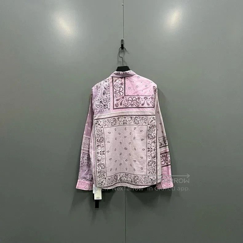 Amiri AMIRI Pink Bandana Print Shirt. Size US XL / EU 56 / 4 - 2 Thumbnail