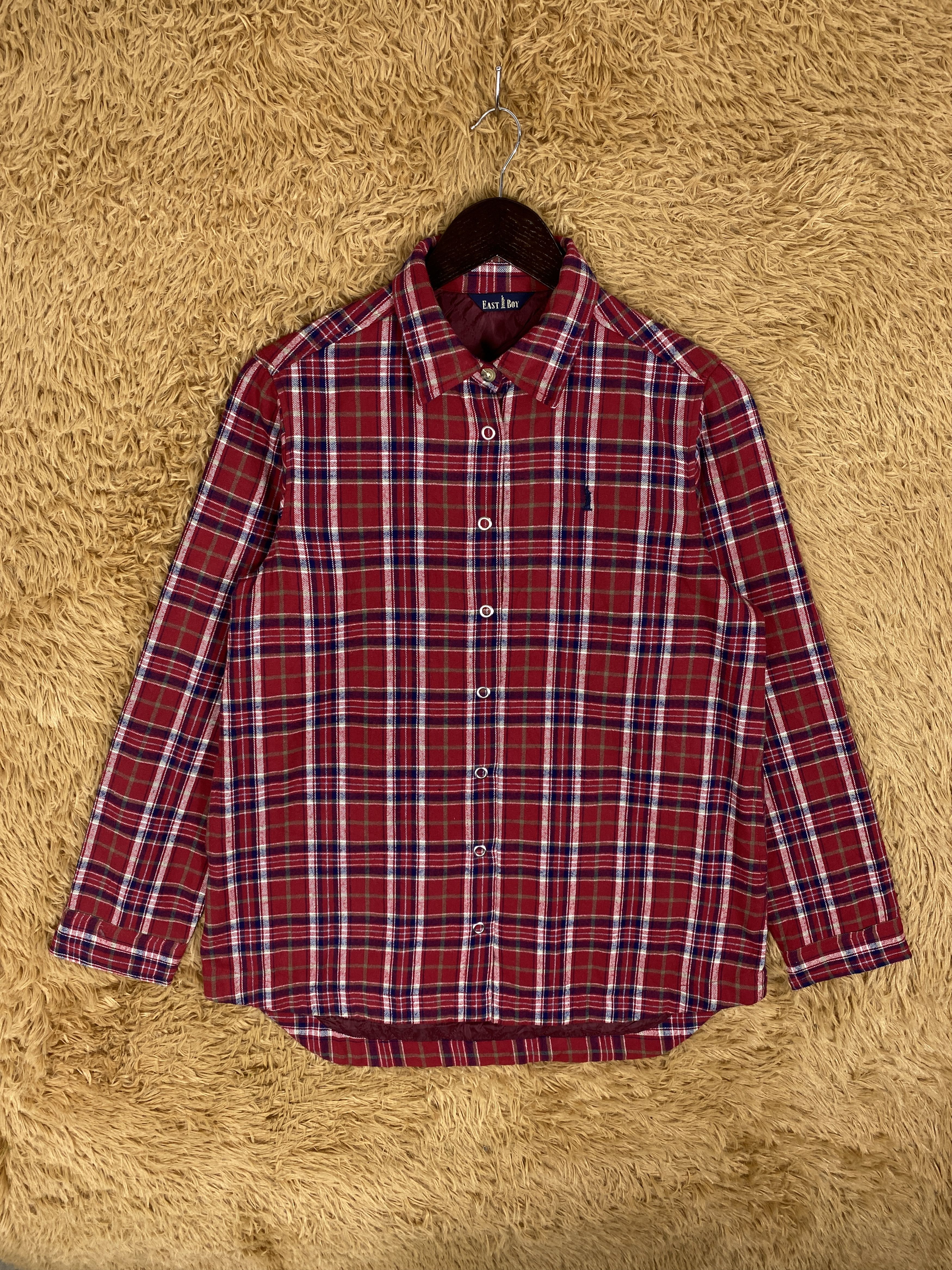 Japanese Brand Vintage East Boy Flannel Quilted Lining Jacket Size US S / EU 44-46 / 1 - 1 Thumbnail