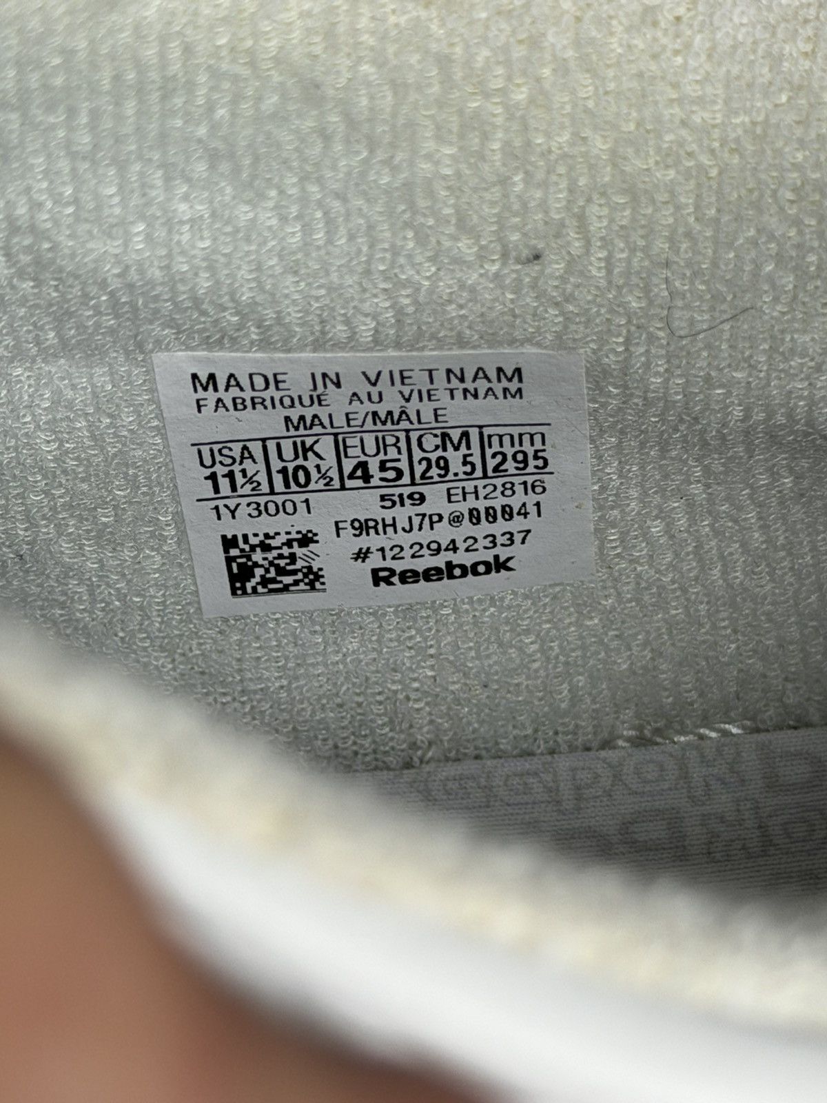 Reebok ebok Palace Pro Workout Low Triple White 11.5m/13w Size US 11.5 / EU 44-45 - 6 Thumbnail
