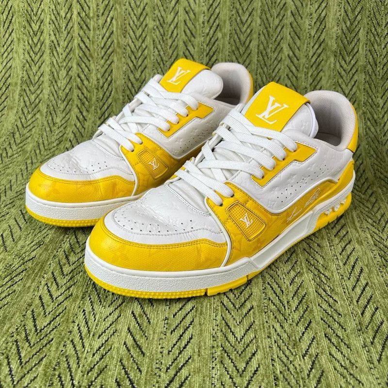 Louis Vuitton Louis Vuitton Fashion Low-Top Sneakers in White Yellow -250 Size US 9.5 / EU 42-43 - 1 Thumbnail