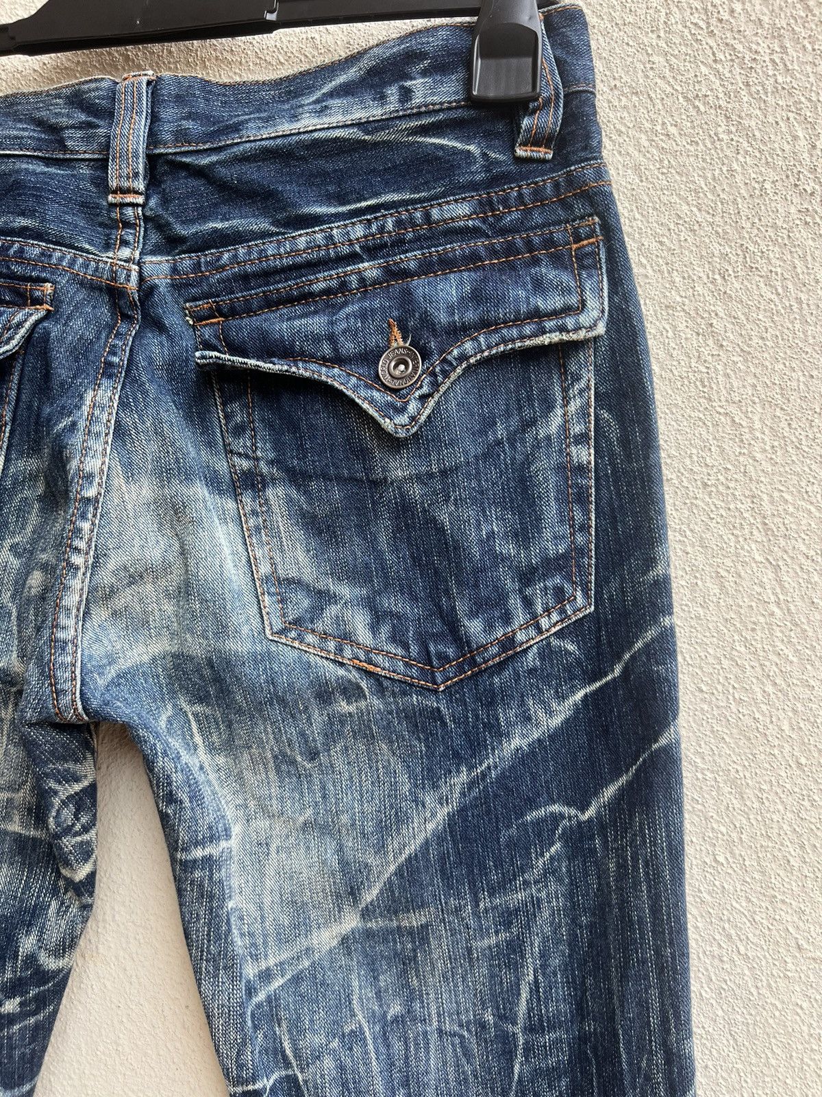 Vintage Nylus Japan Rips Discharge Denim Bootcut Jeans Flare Size US 30 / EU 46 - 18 Thumbnail